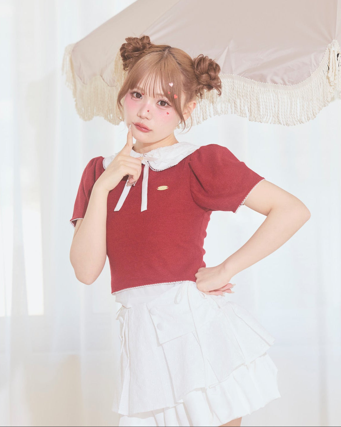 cotton balloon mini skirt