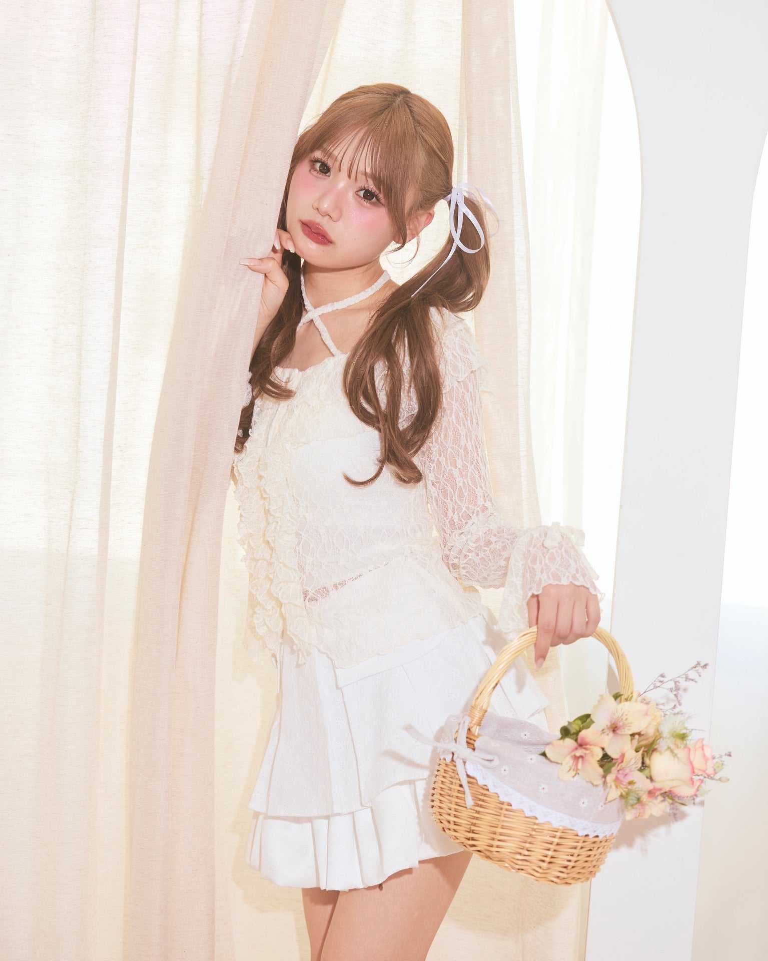 romantic frill lace cardigan