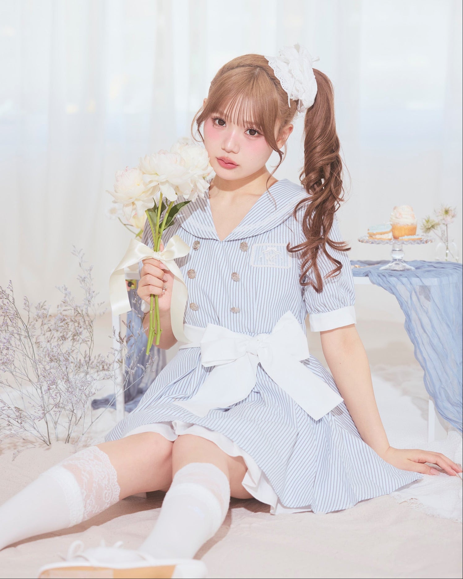【 pre order 】sailor collar marine onepiece