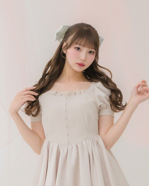 logo dot ribbon barrette