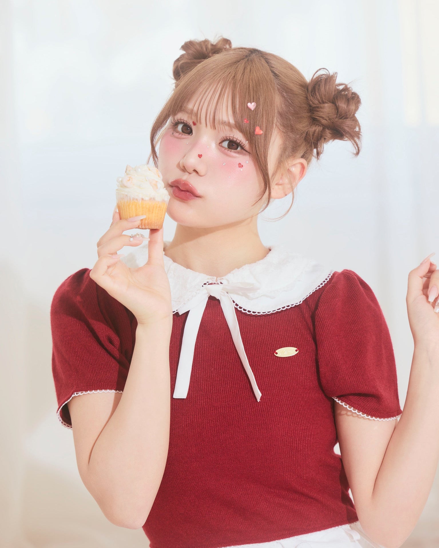 marine round collar knit tops