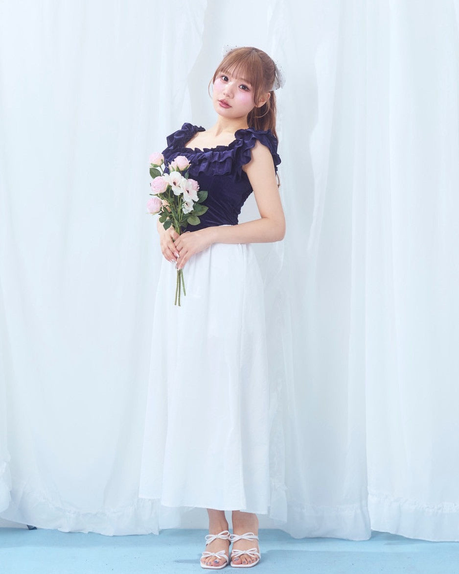 summer velour long onepiece