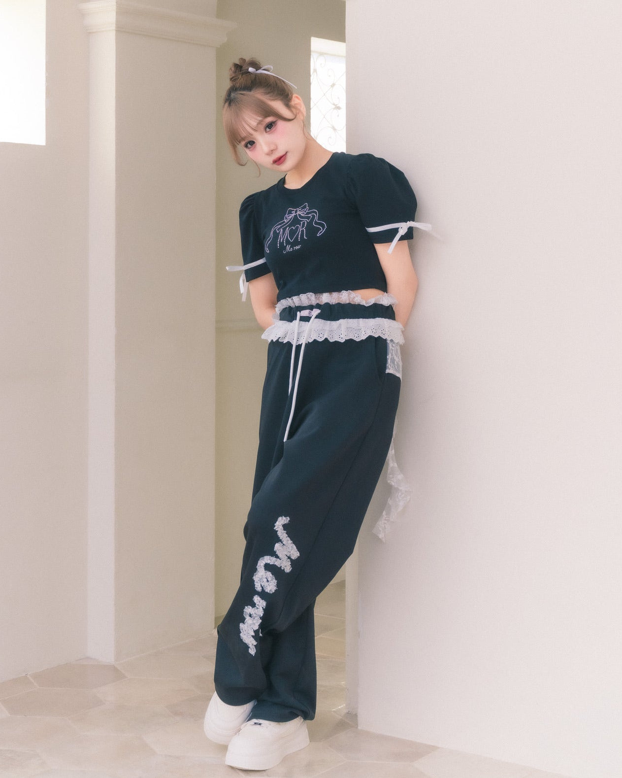 girly french lace pants