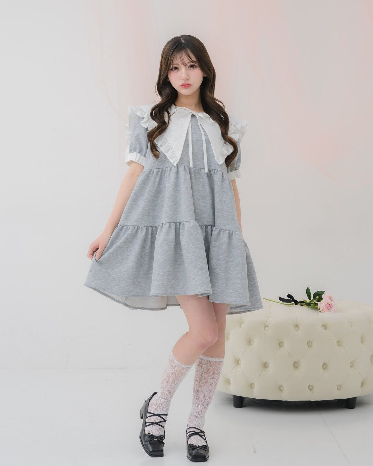 tierd sweat mini onepiece