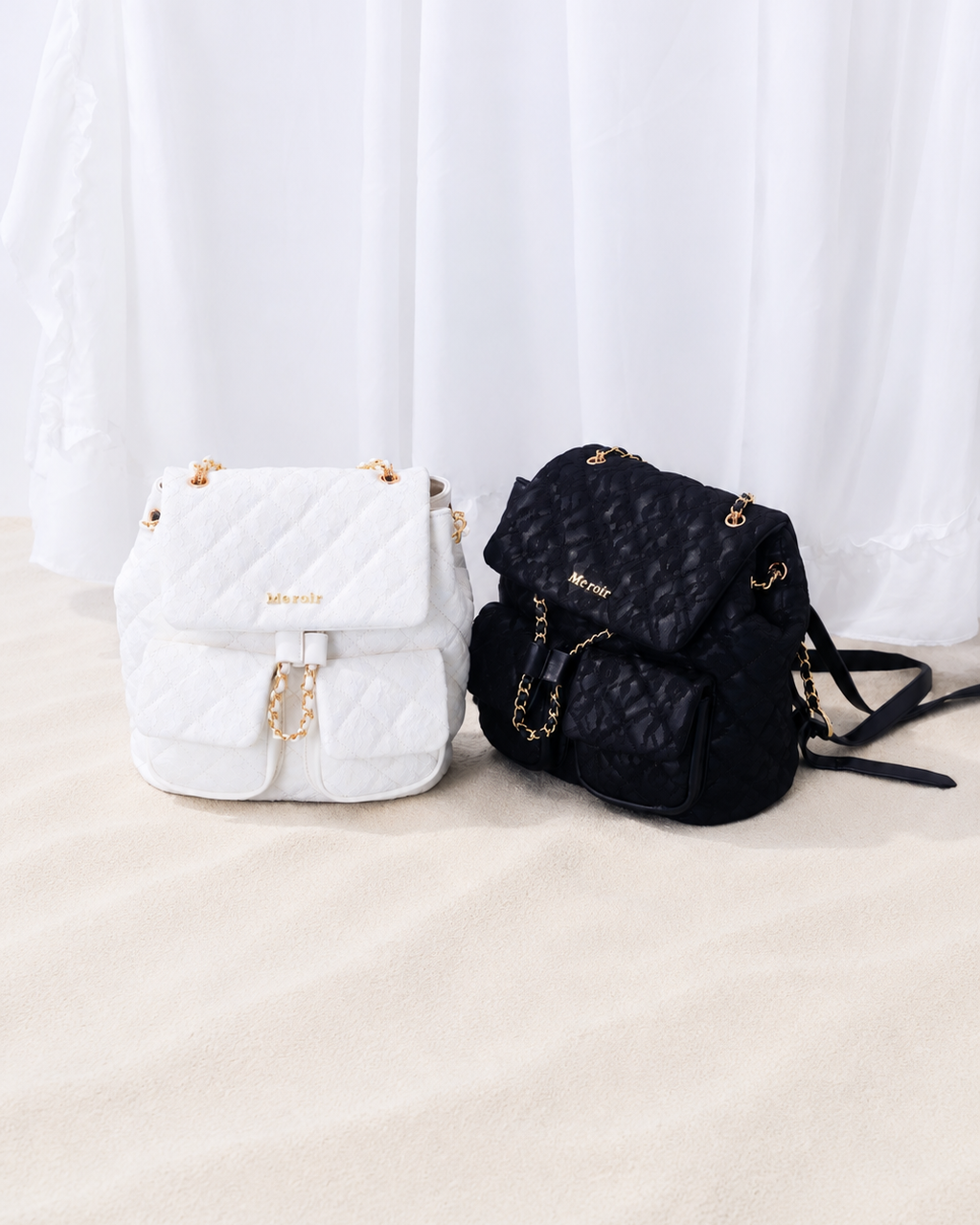 lace quilting backpack