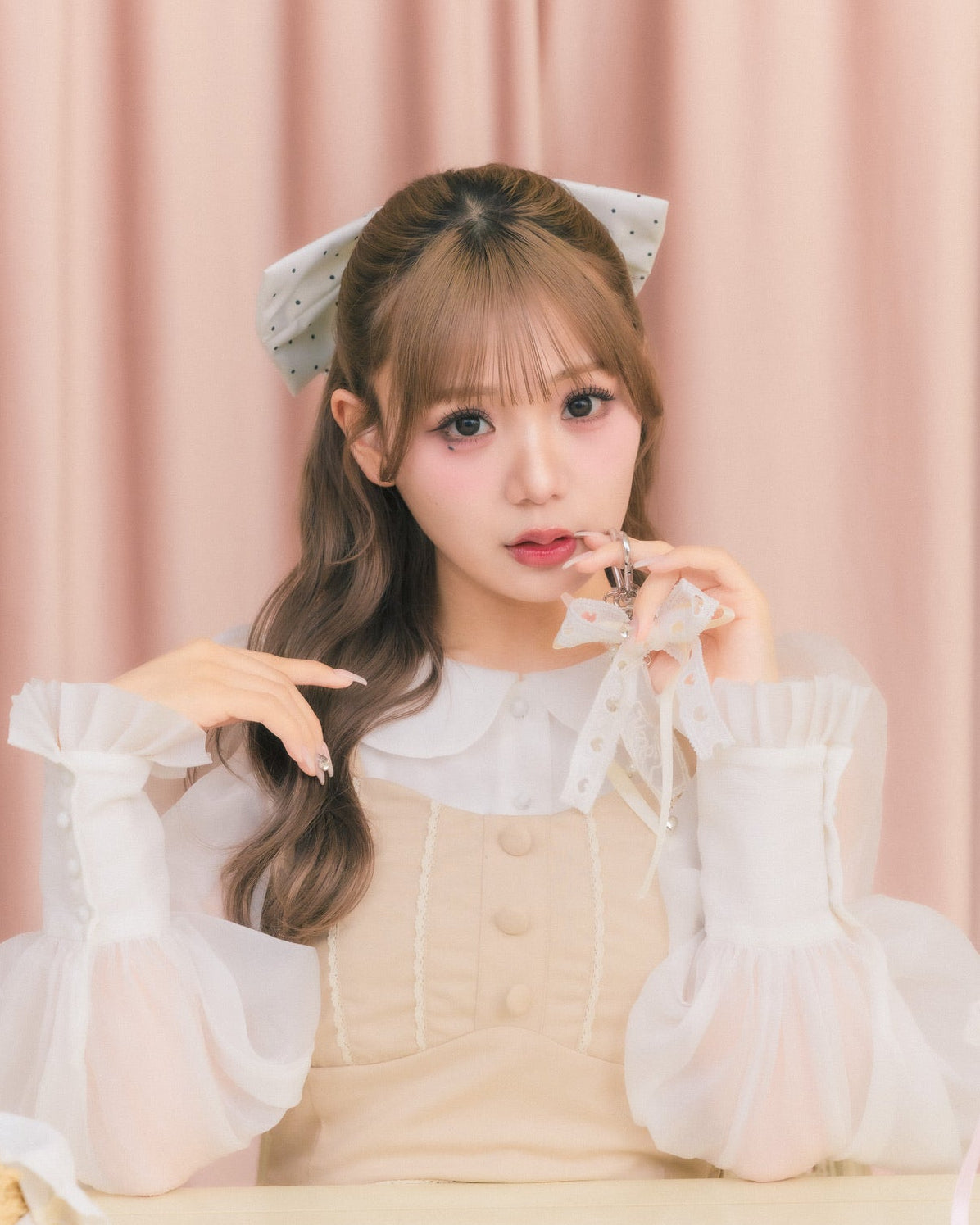 logo dot ribbon barrette