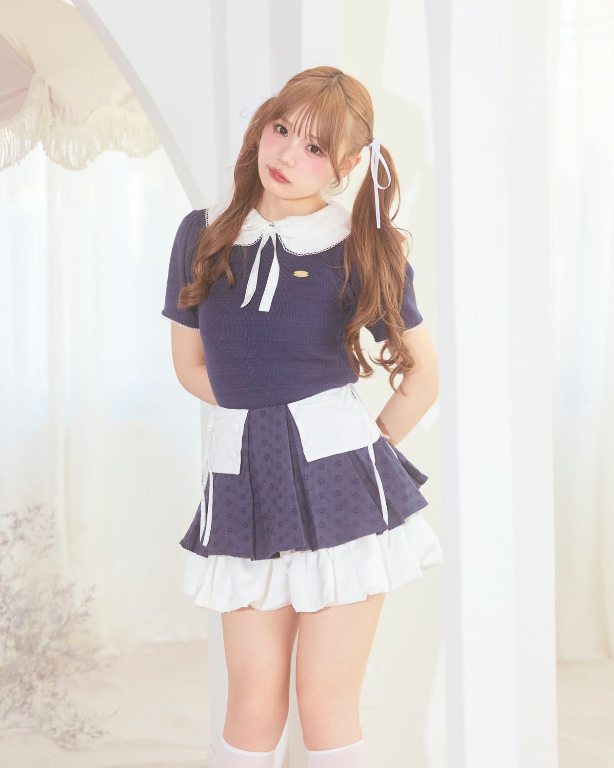 cotton balloon mini skirt