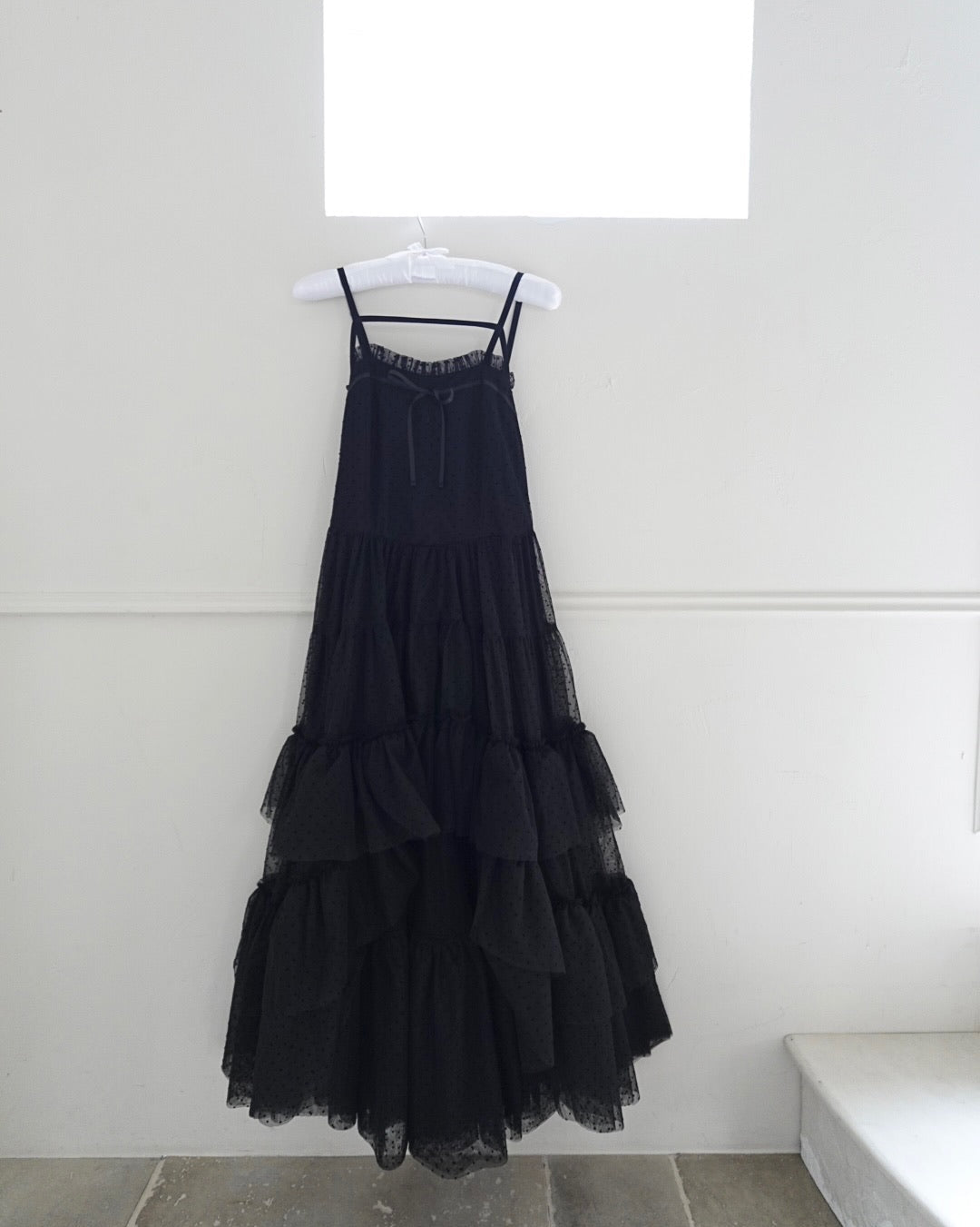 【 予約商品 】dot tulle tiered dress