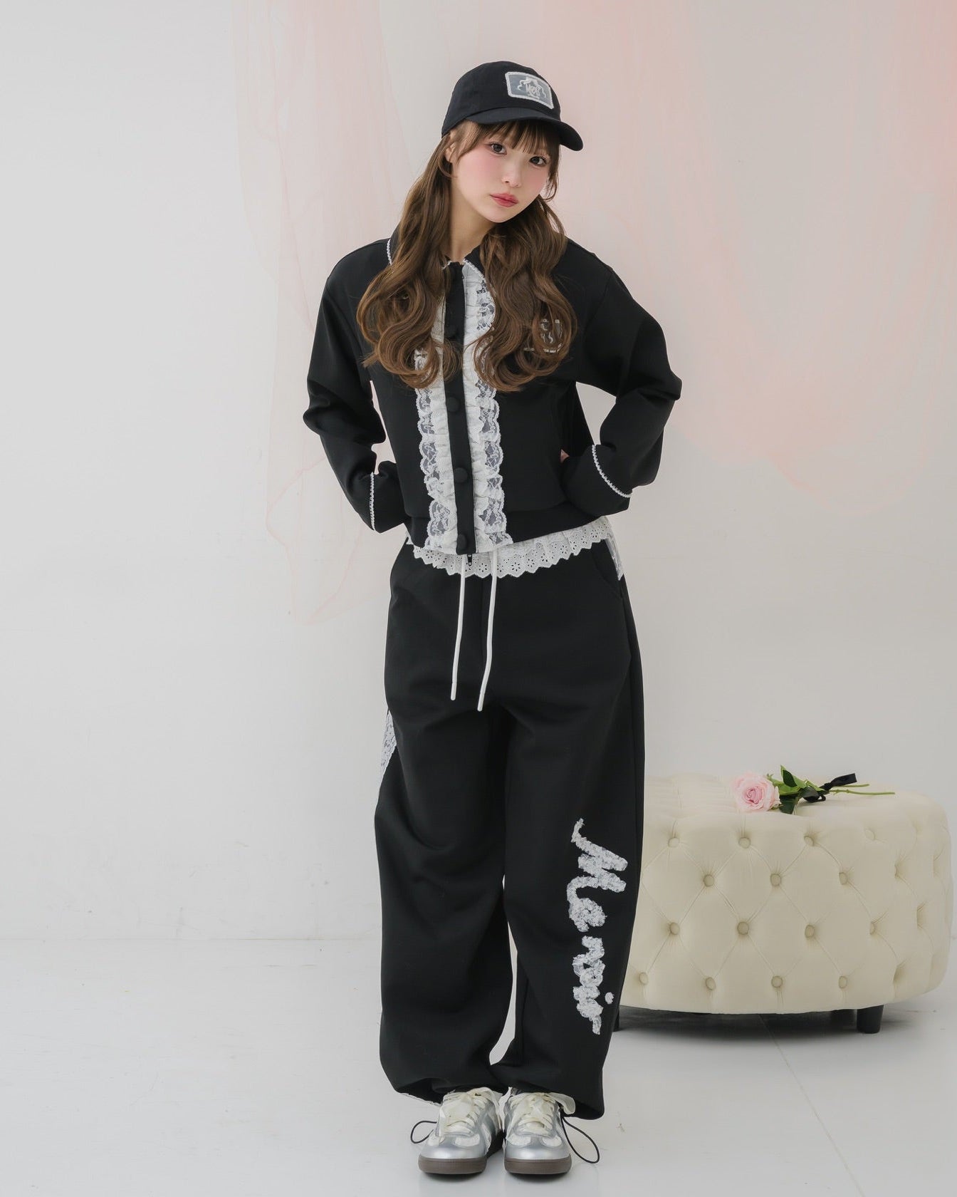 girly french lace pants