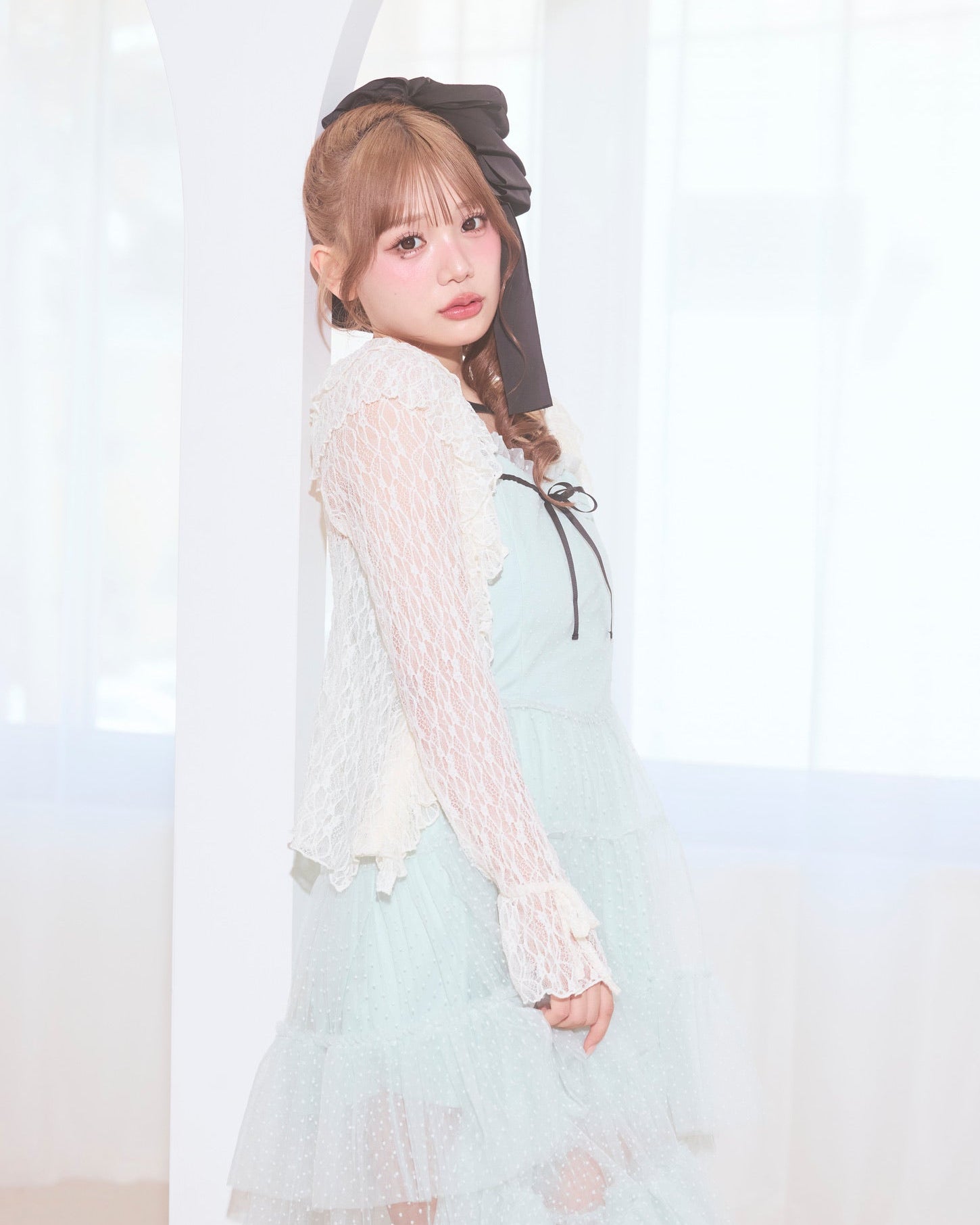 romantic frill lace cardigan