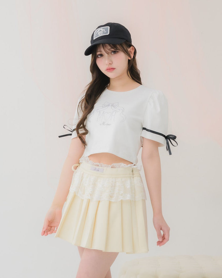 girly french lace mini skirt