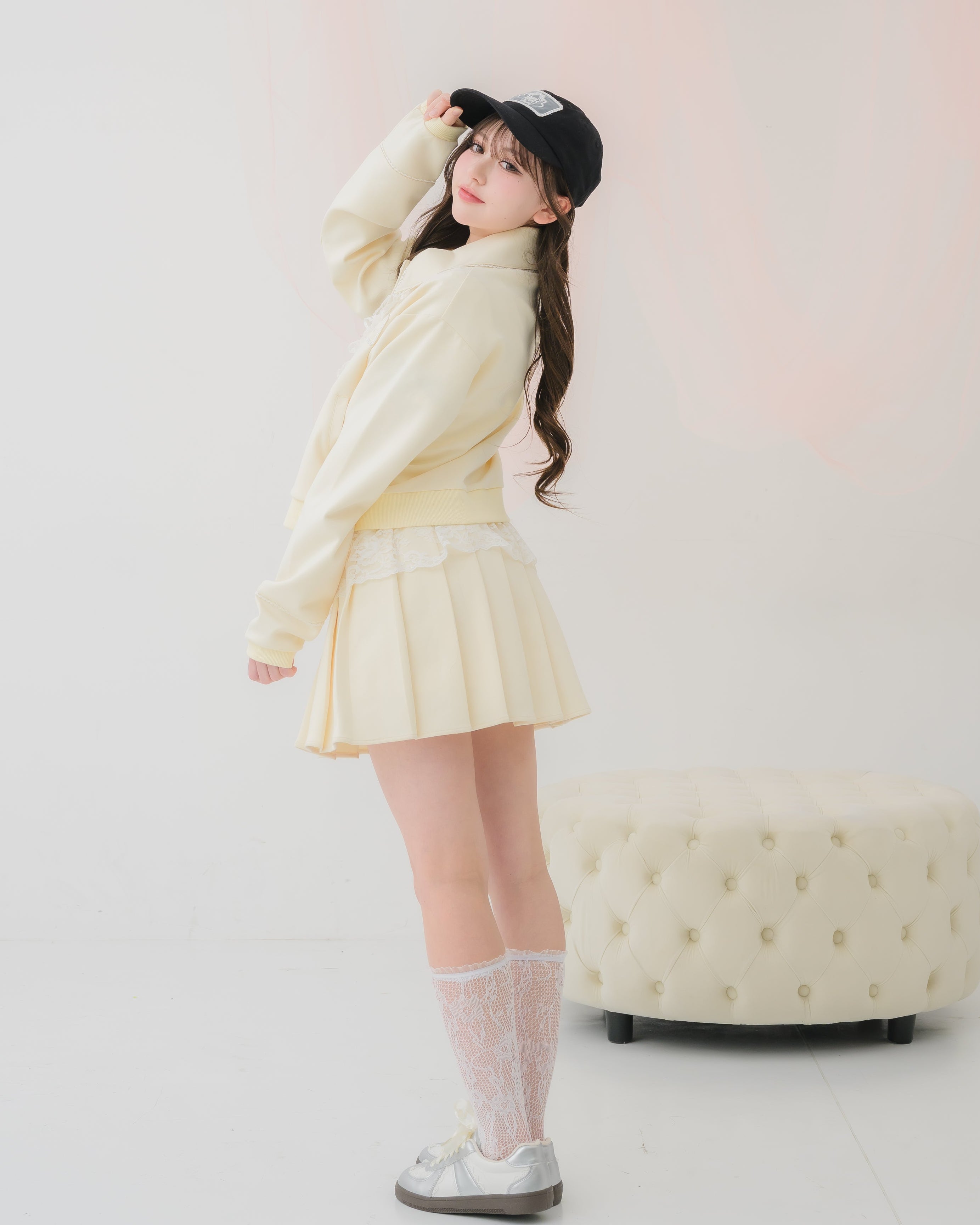 girly french lace mini skirt