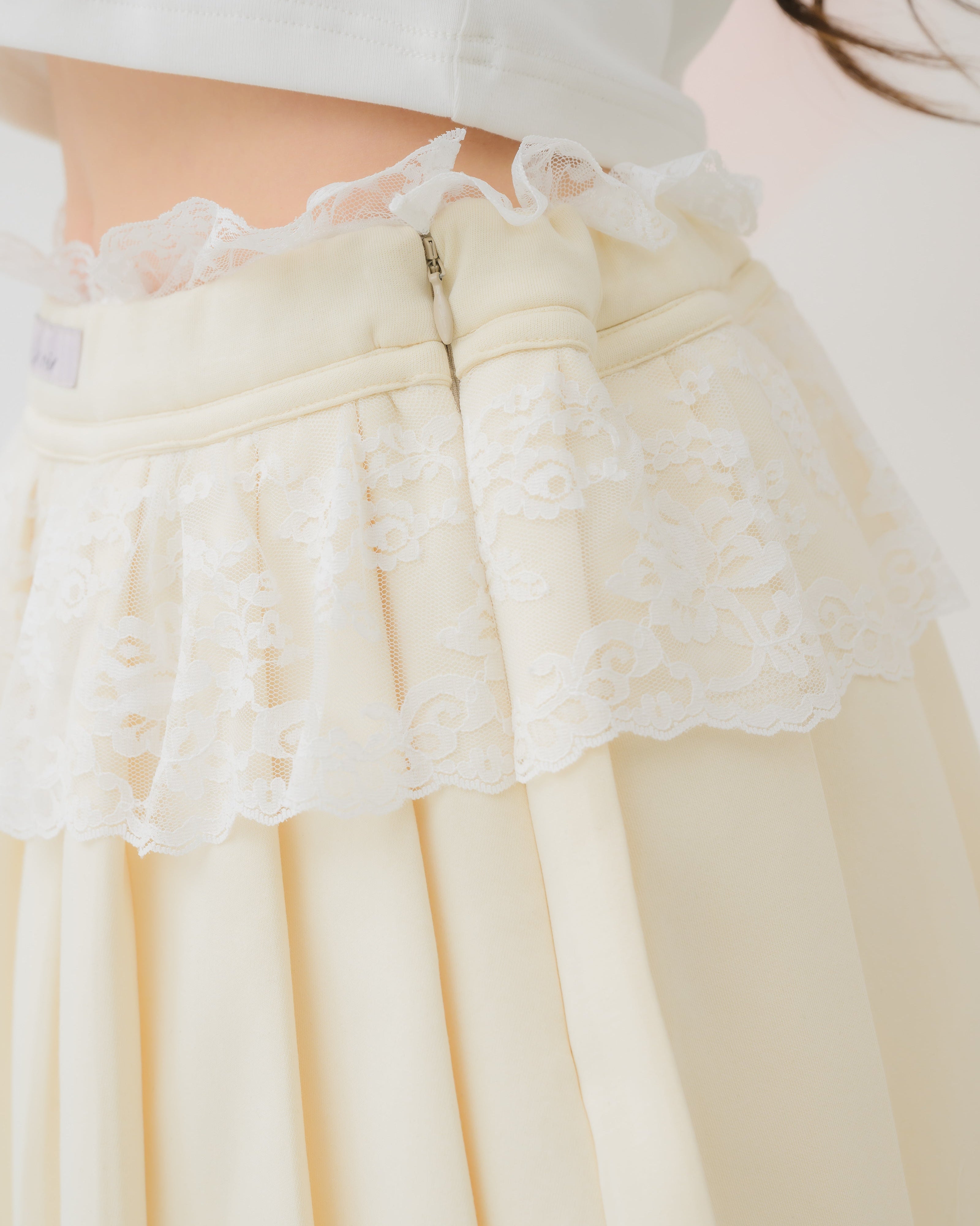 girly french lace mini skirt