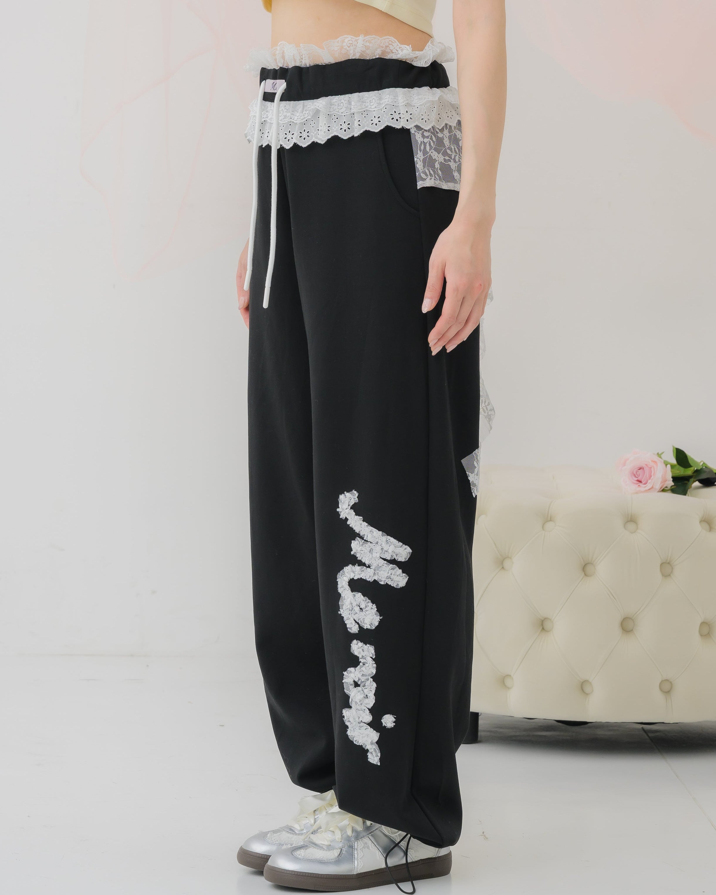 girly french lace pants