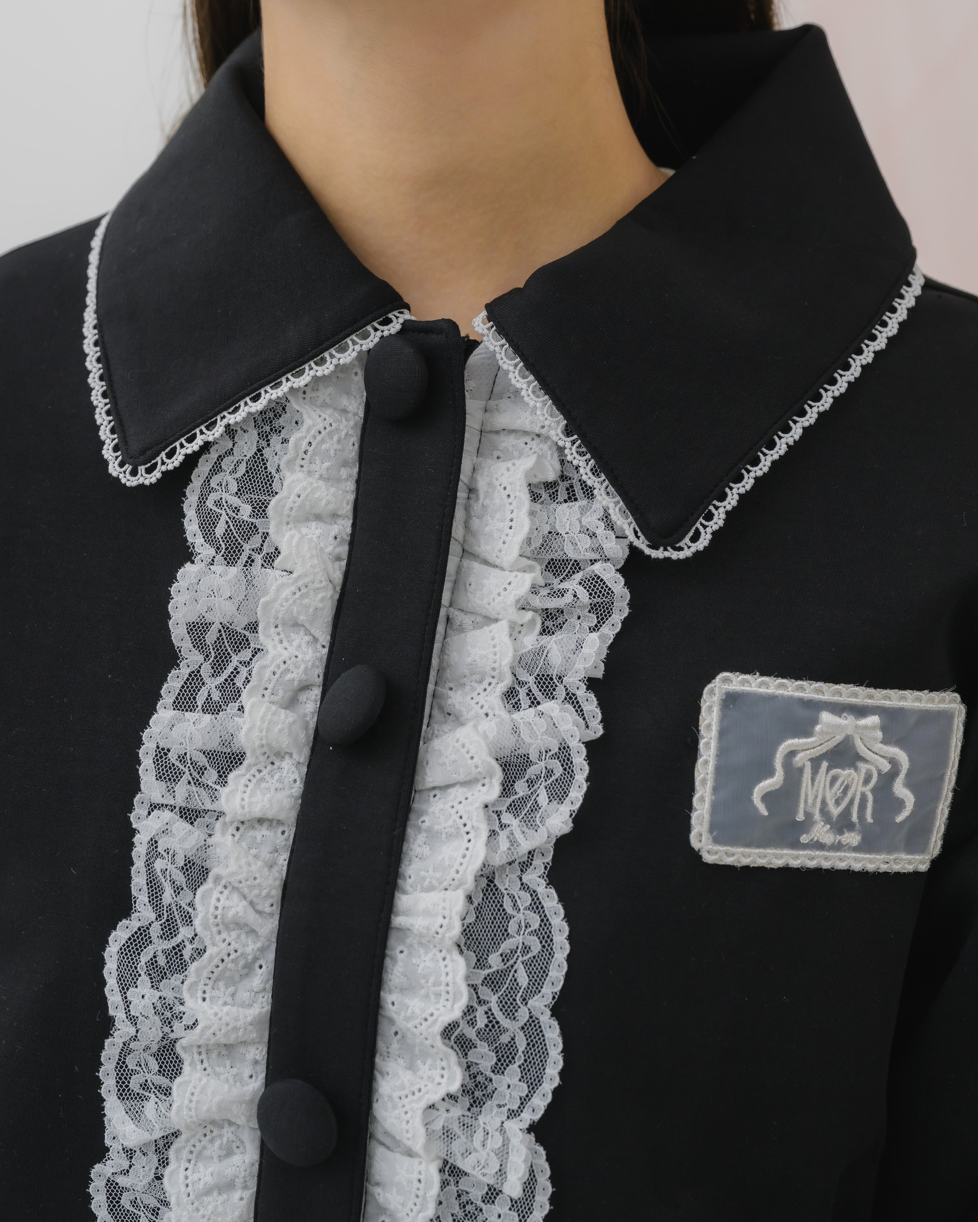 girly french lace zipup