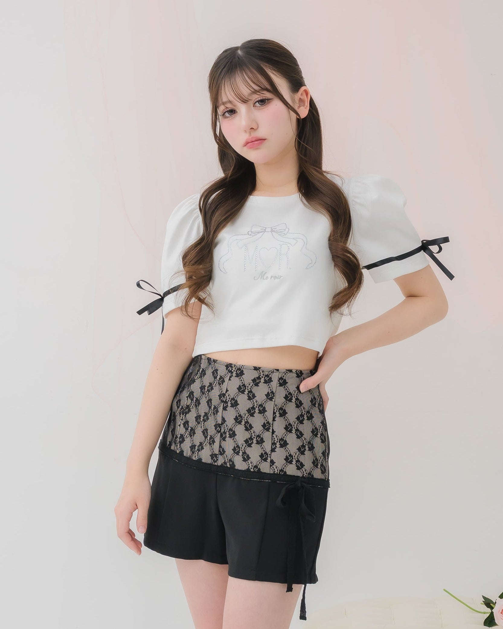 lace switching pants