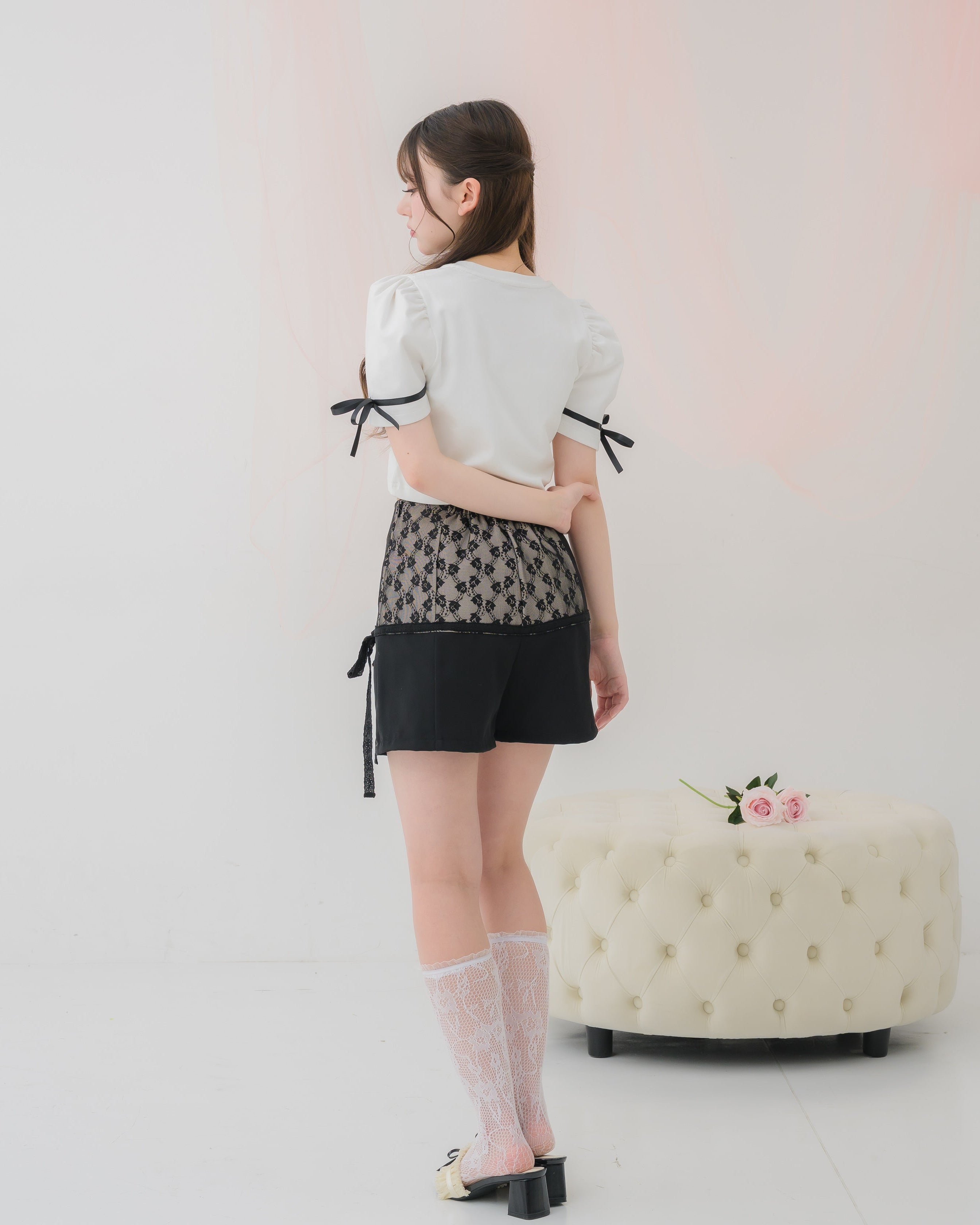 lace switching pants