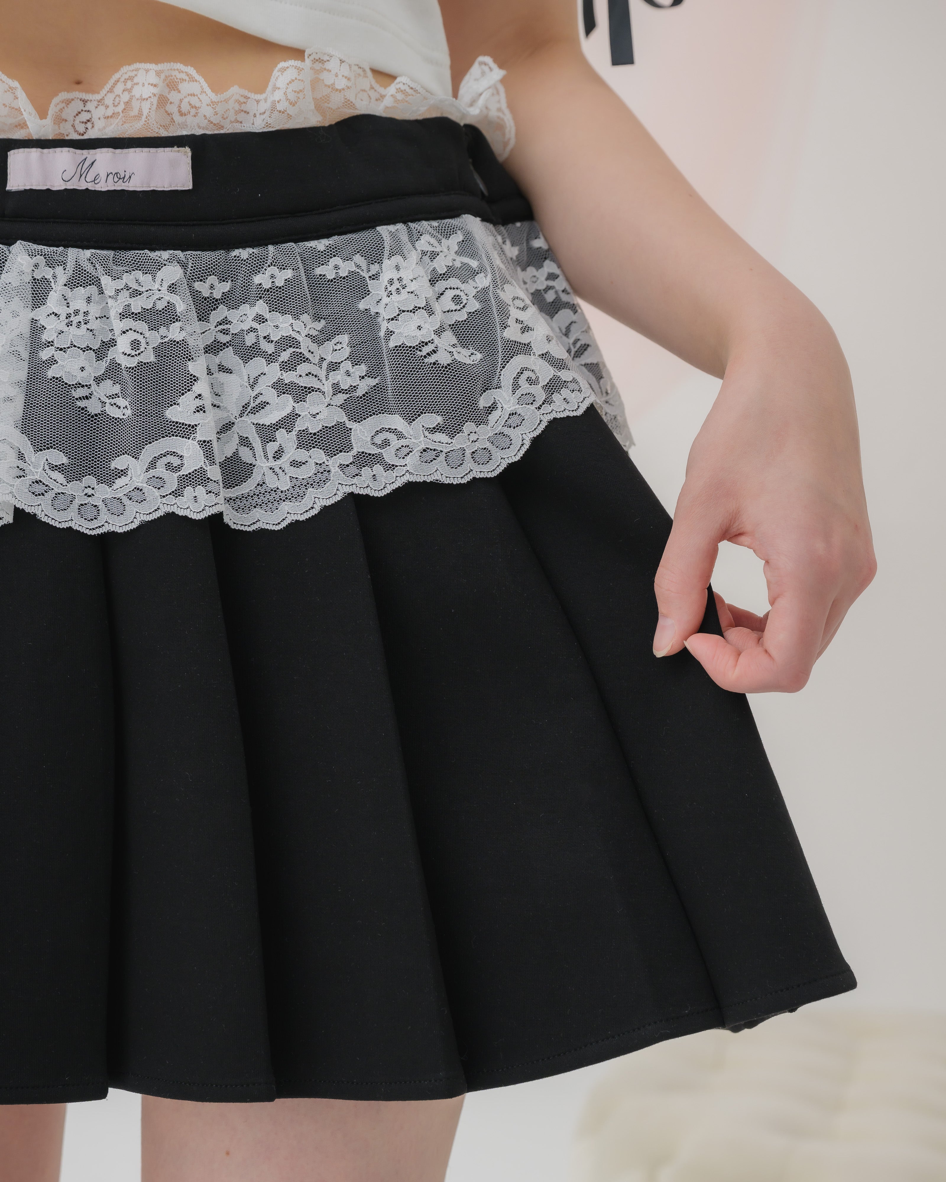 girly french lace mini skirt