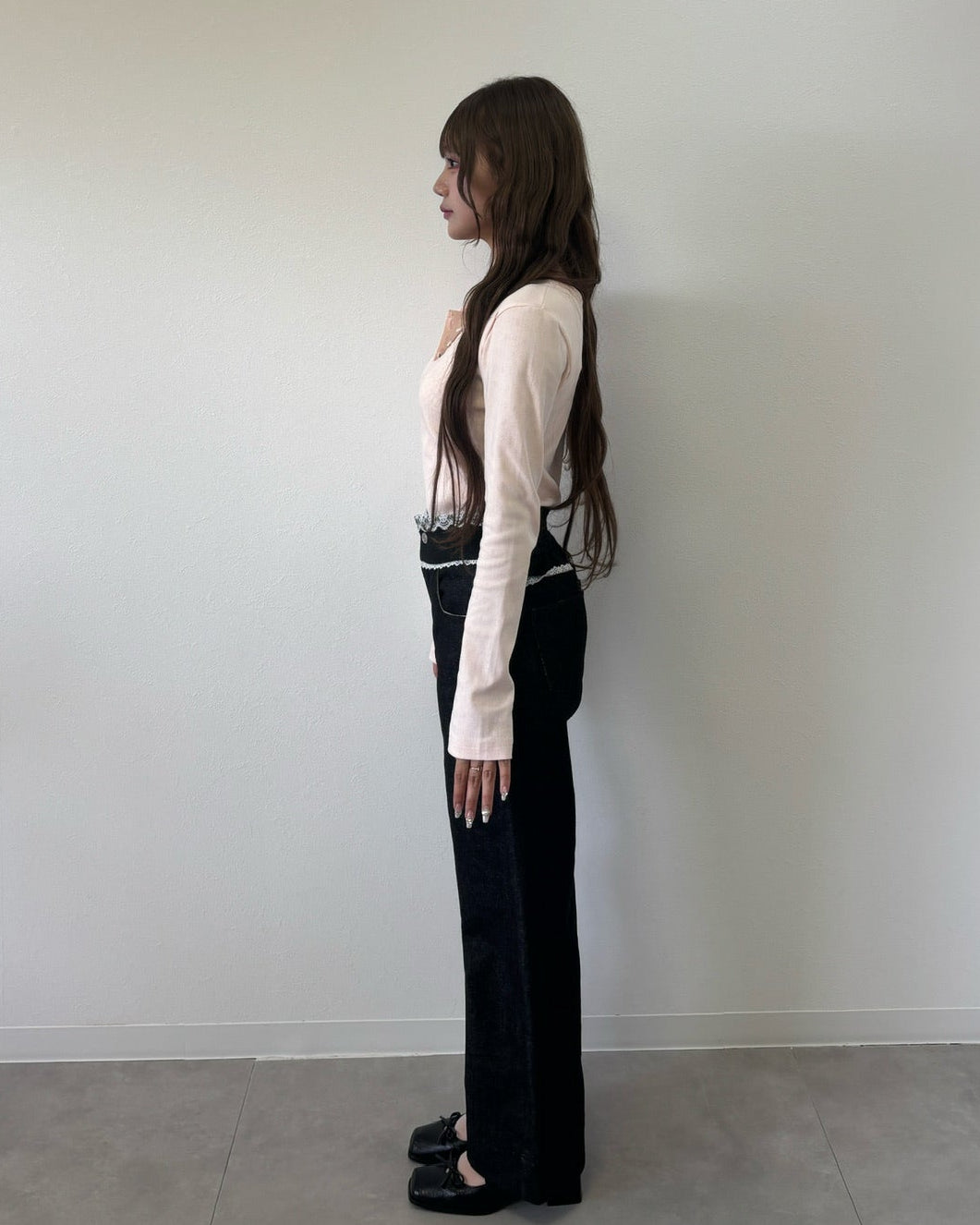 dot ribbon layered cutsew