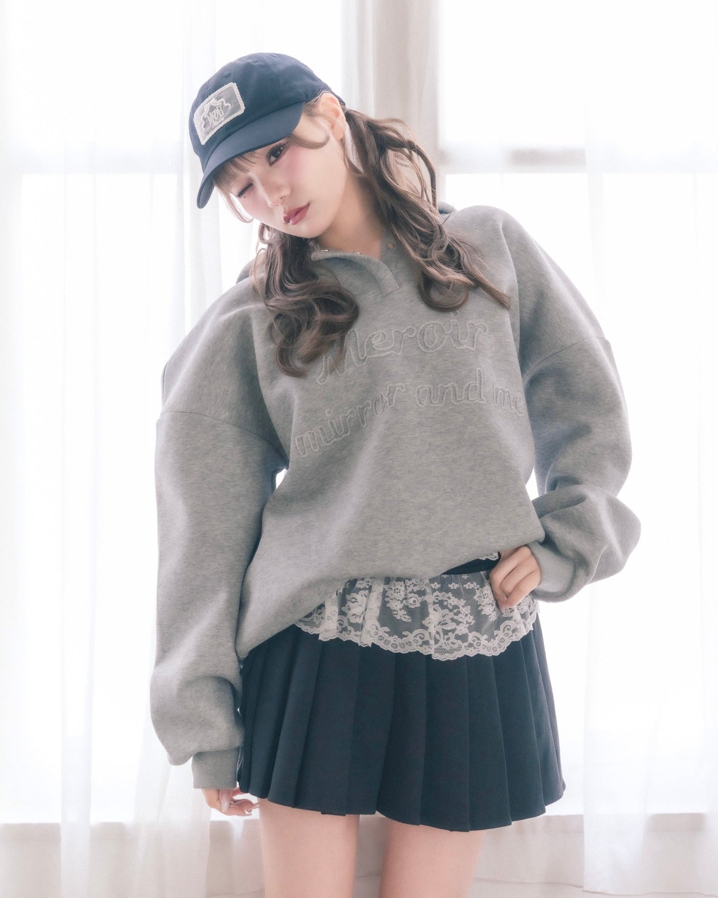 girly french lace mini skirt