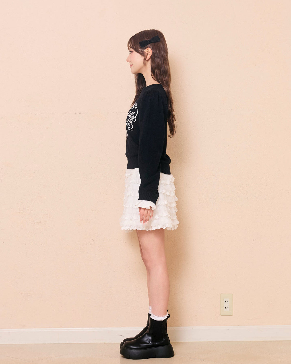 message logo knit tops