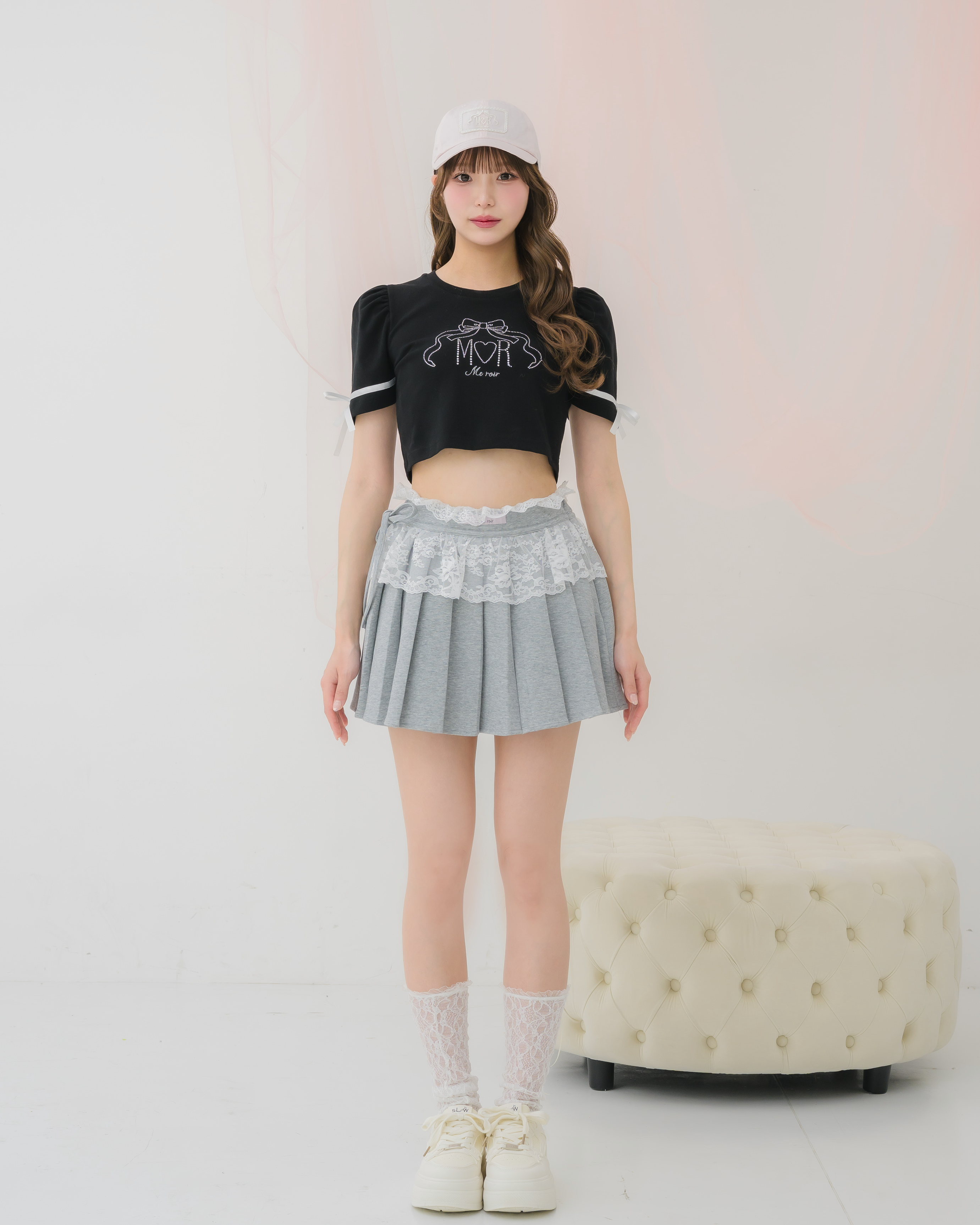 girly french lace mini skirt