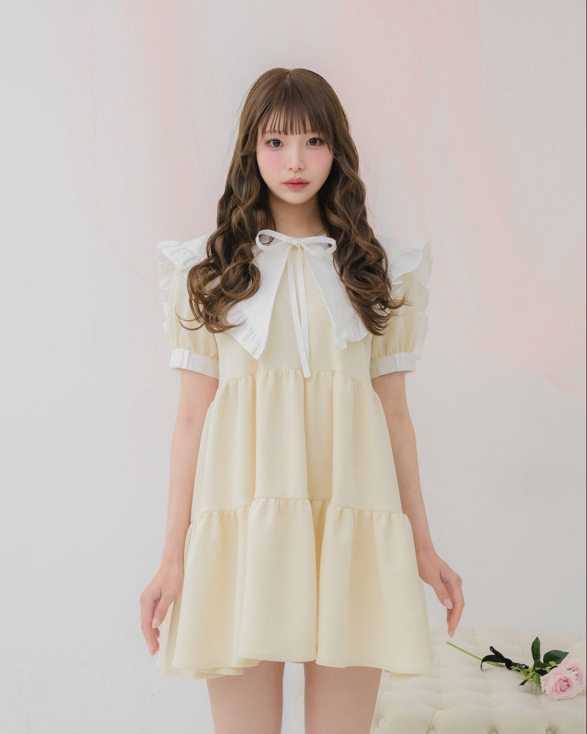 の*の様 Me roir TIERD SWEAT MINI ONEPIECE B tierd sweat mini onepiece