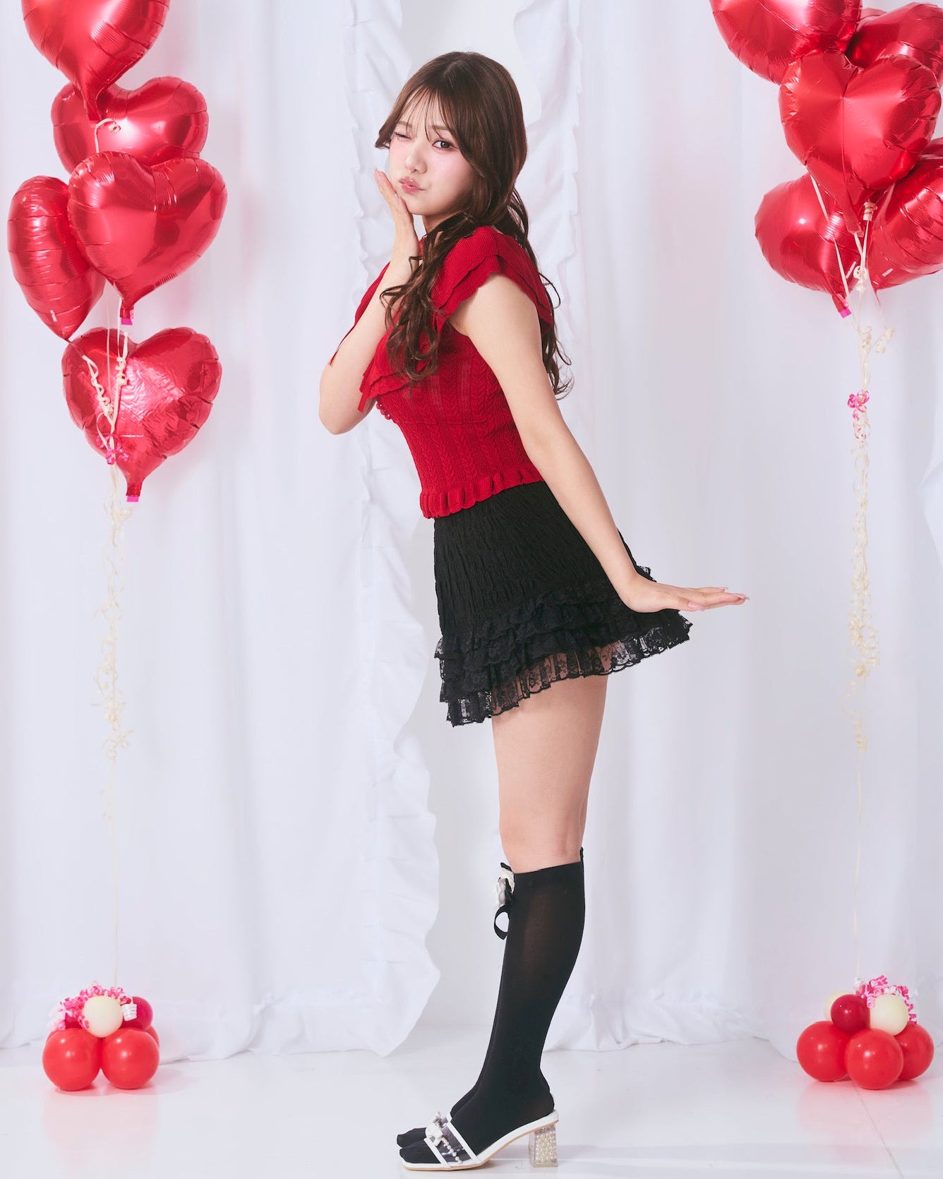 tiered shirred skirt pants