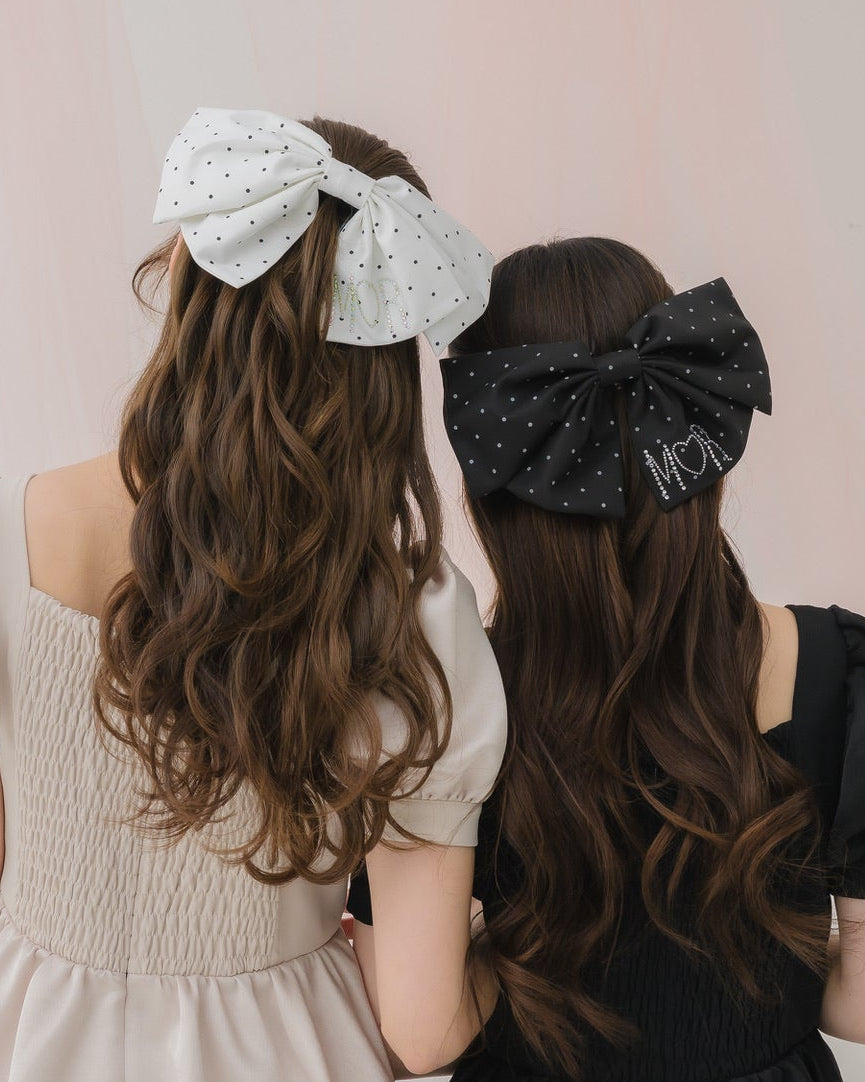 logo dot ribbon barrette