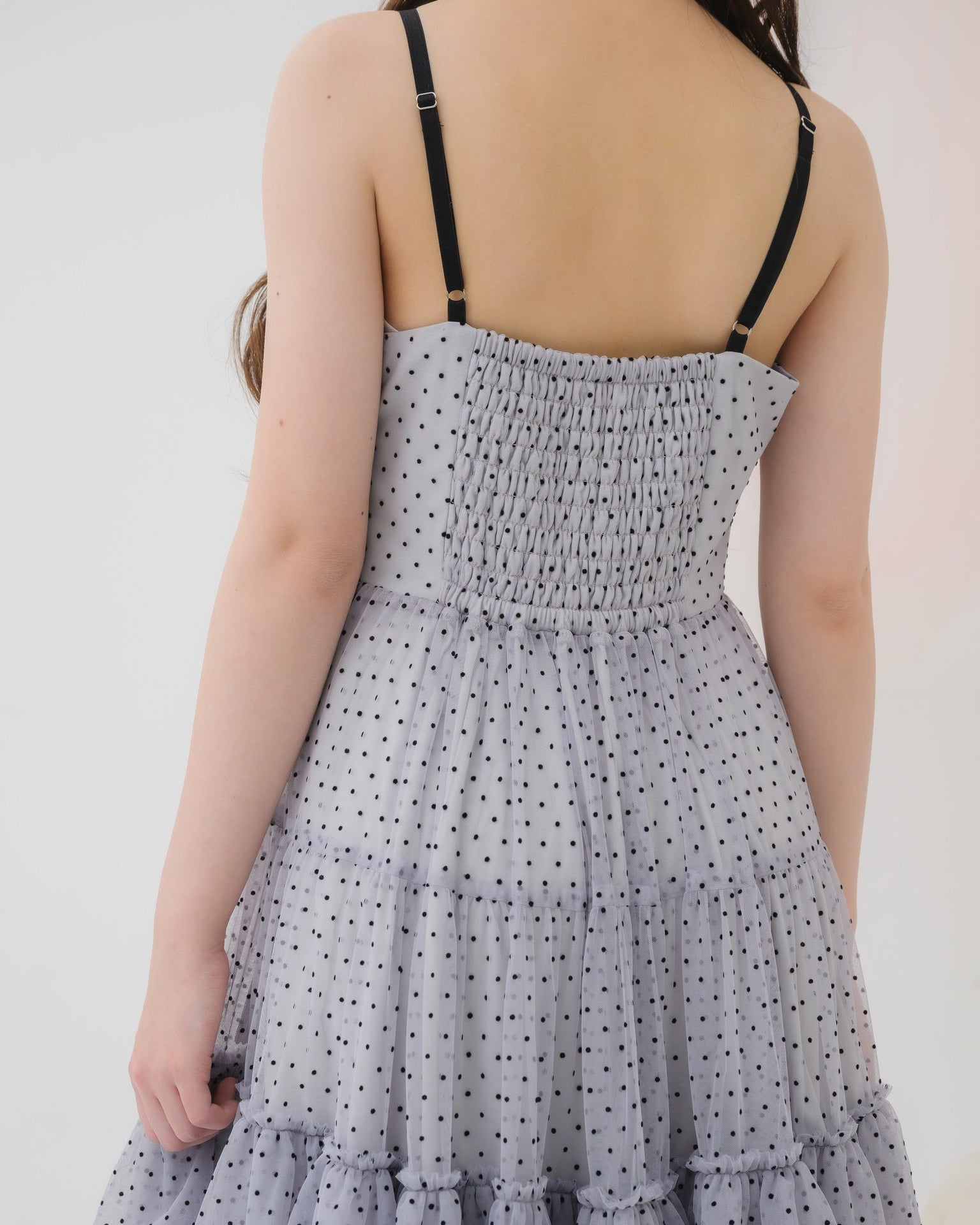 【 予約商品 】dot tulle tiered dress