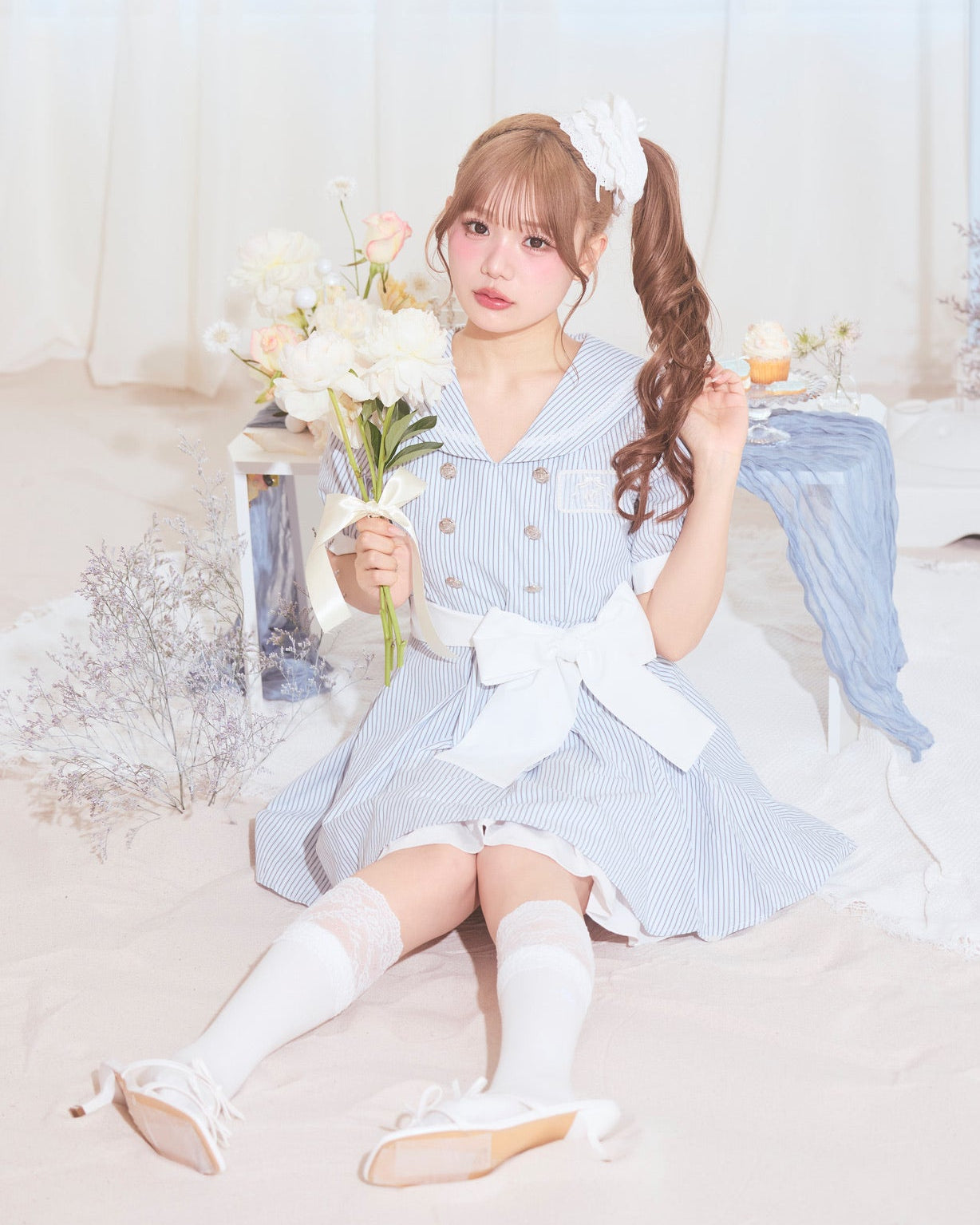 Me roir ミーロワール セーラーカラーマリーワンピース ミニワンピース sailor collar marine onepiece