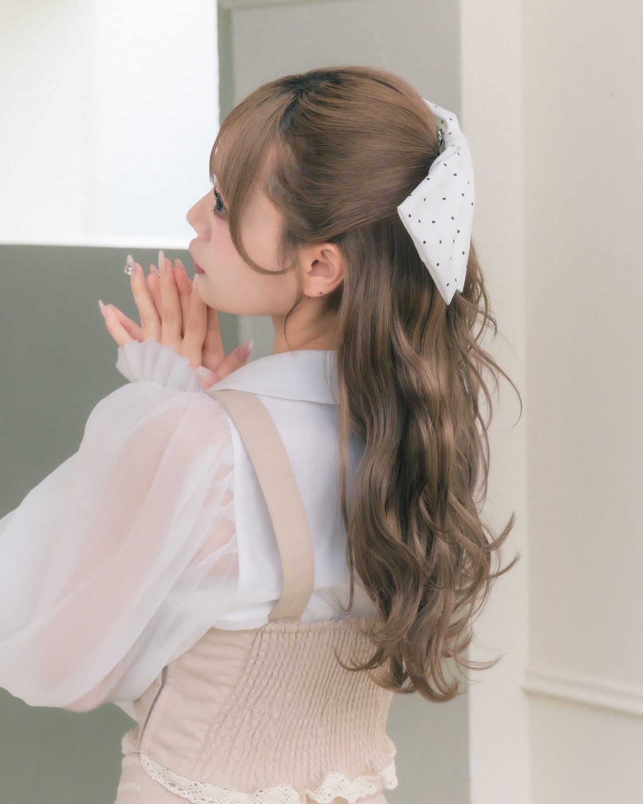 logo dot ribbon barrette