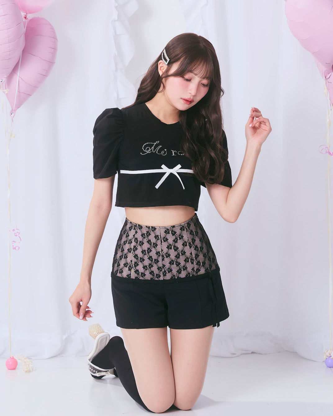 lace switching pants