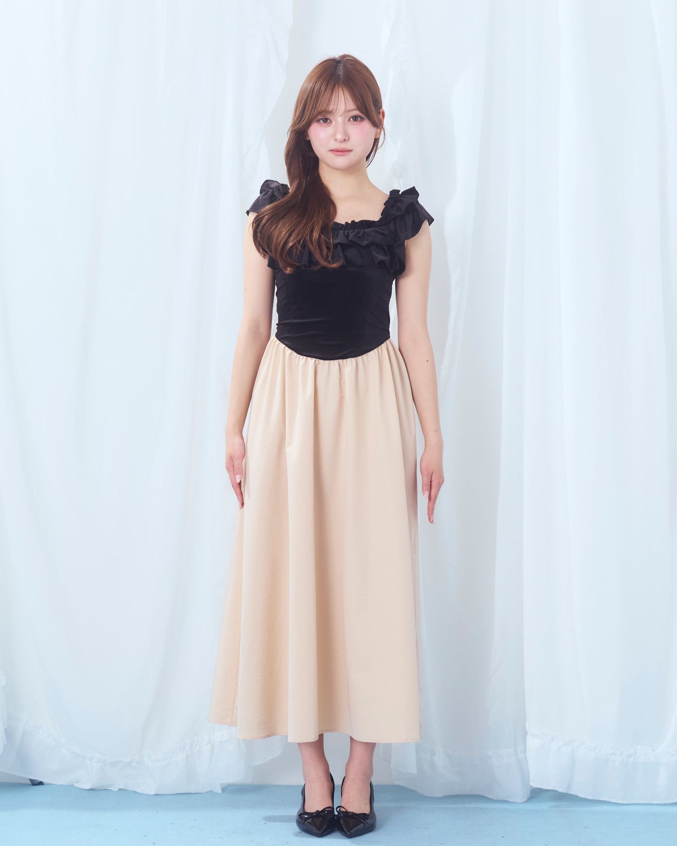 summer velour long onepiece