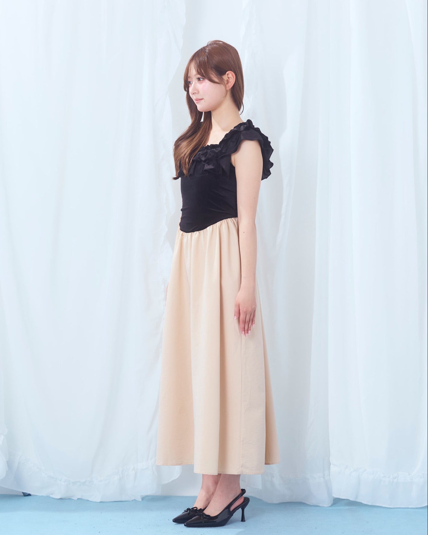 summer velour long onepiece