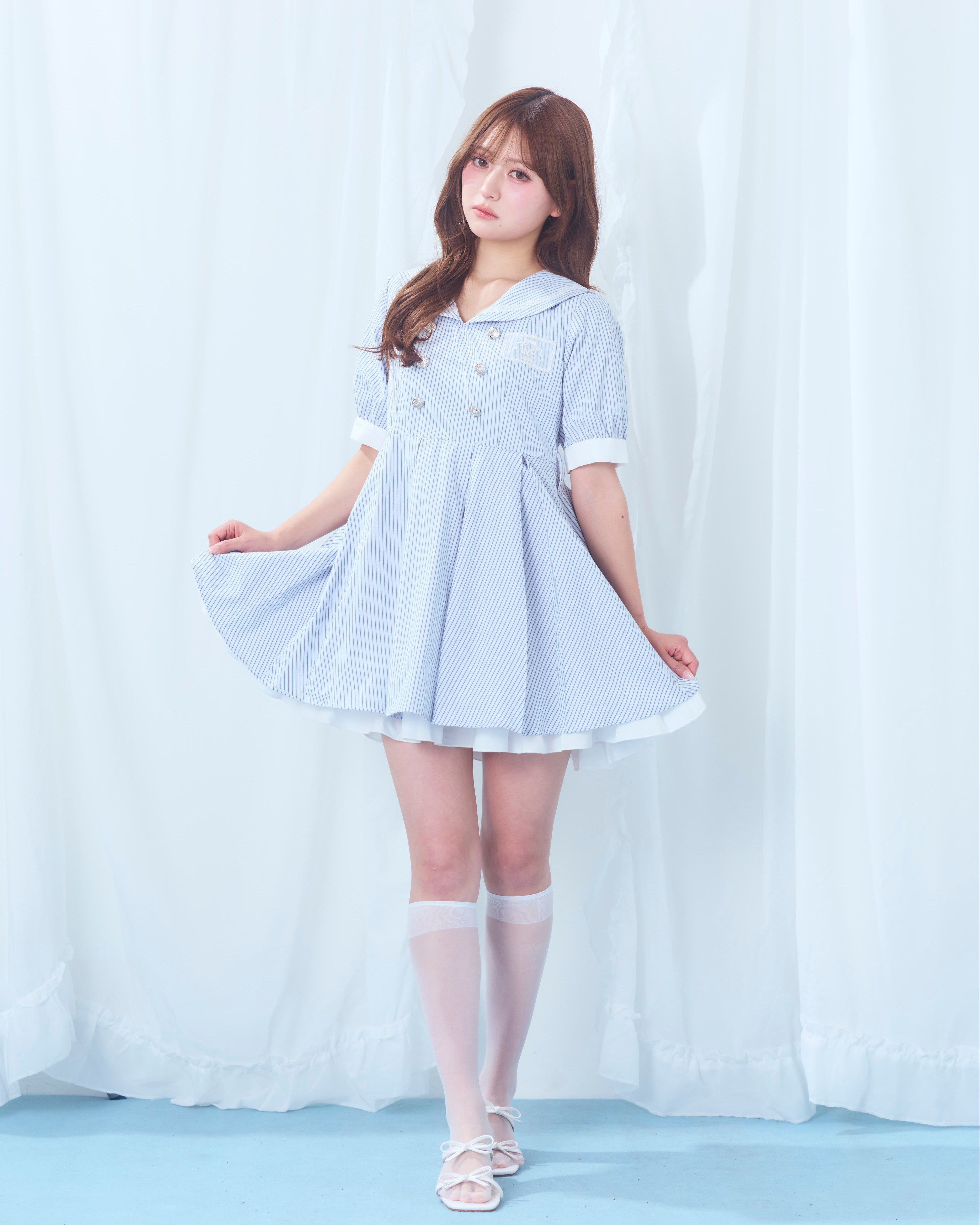 sailor collar marine onepiece
