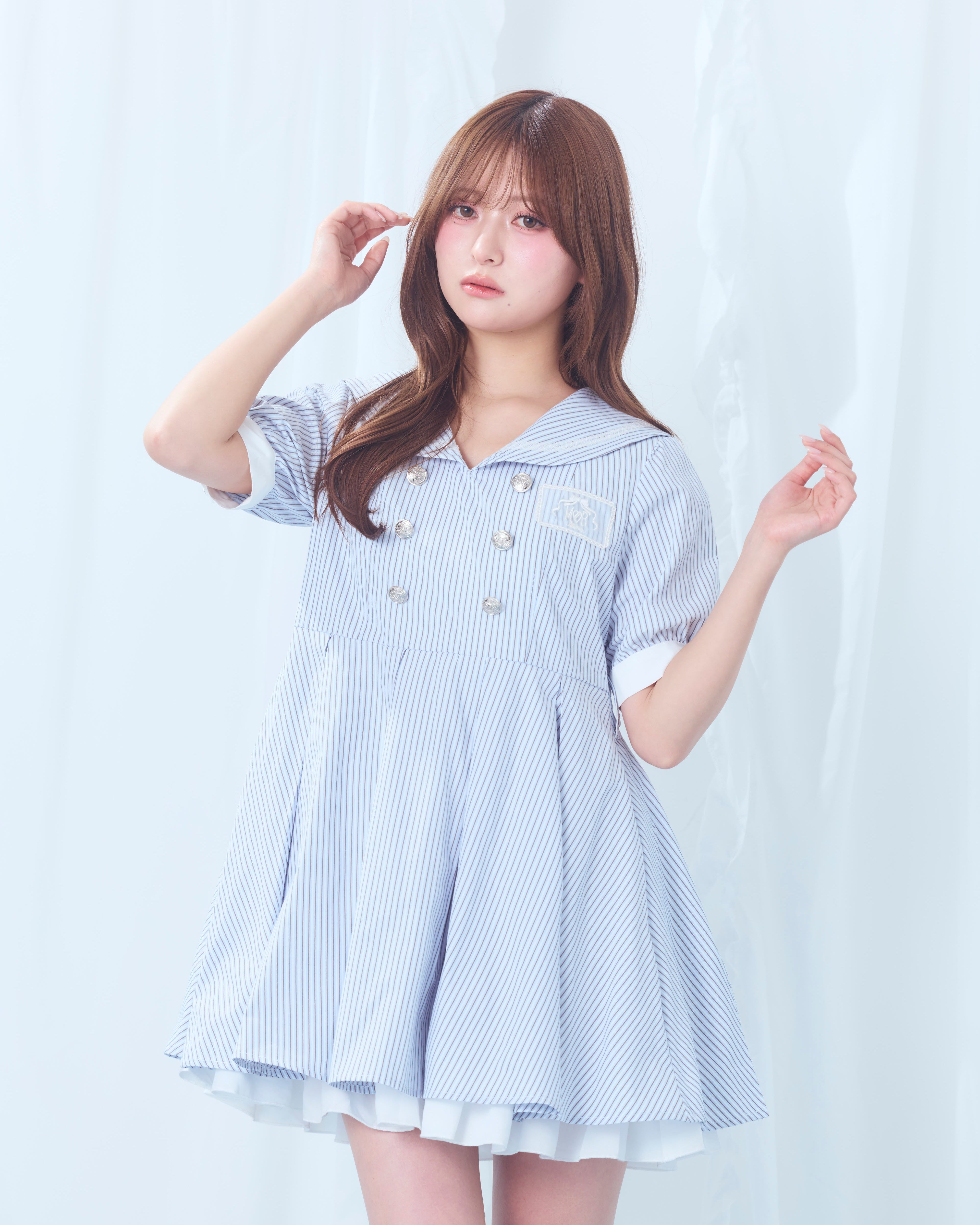 sailor collar marine onepiece