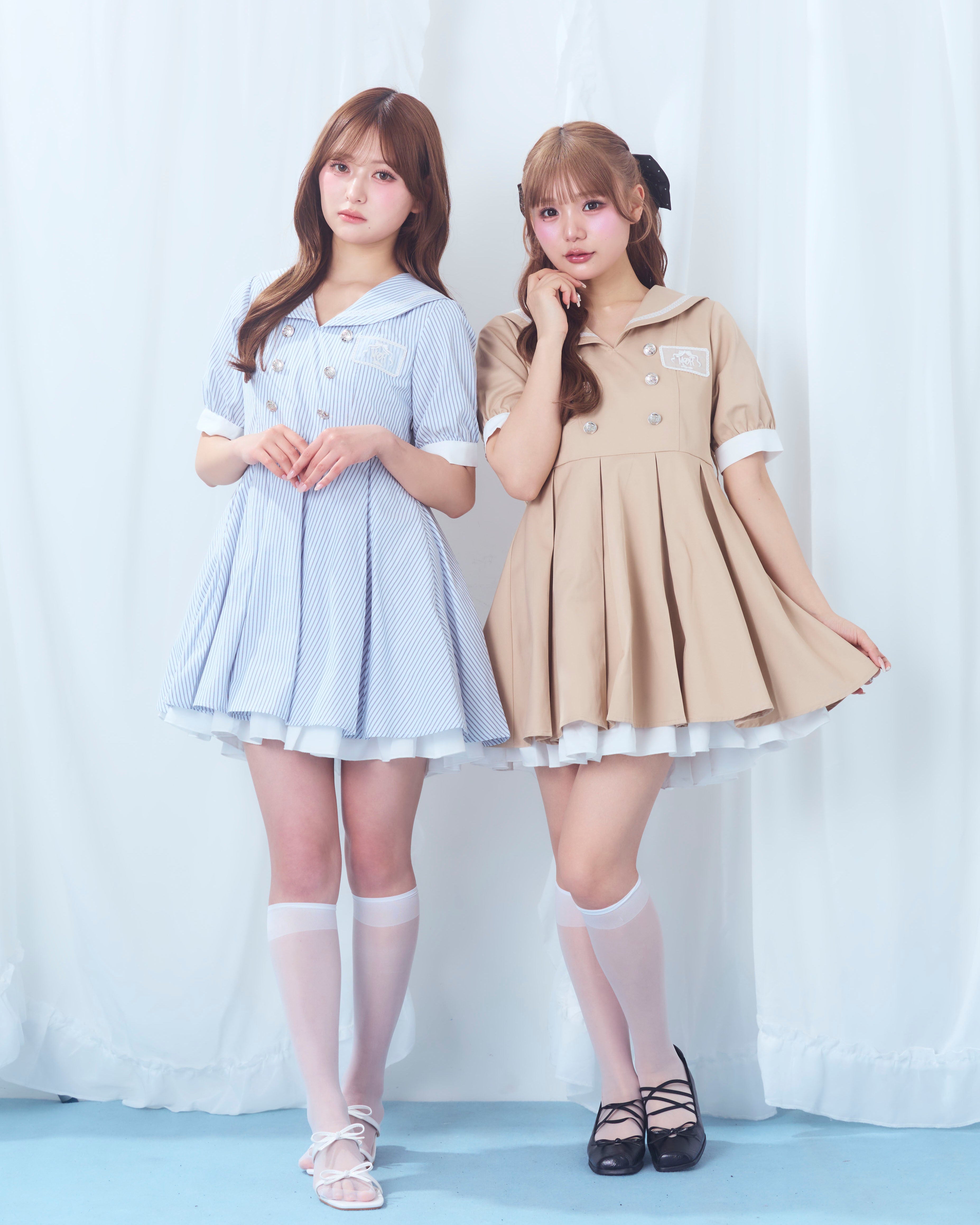 【 pre order 】sailor collar marine onepiece