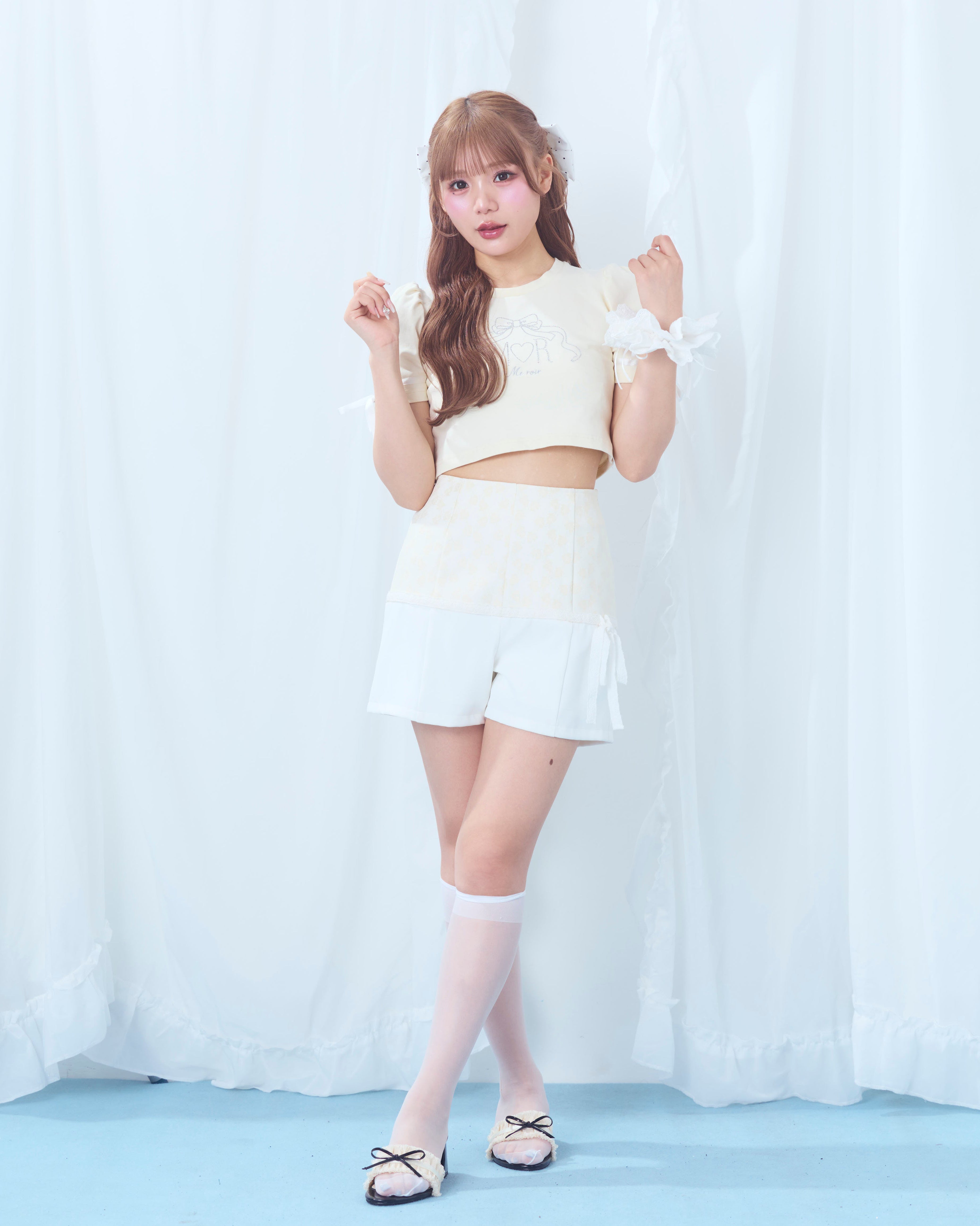 lace switching pants