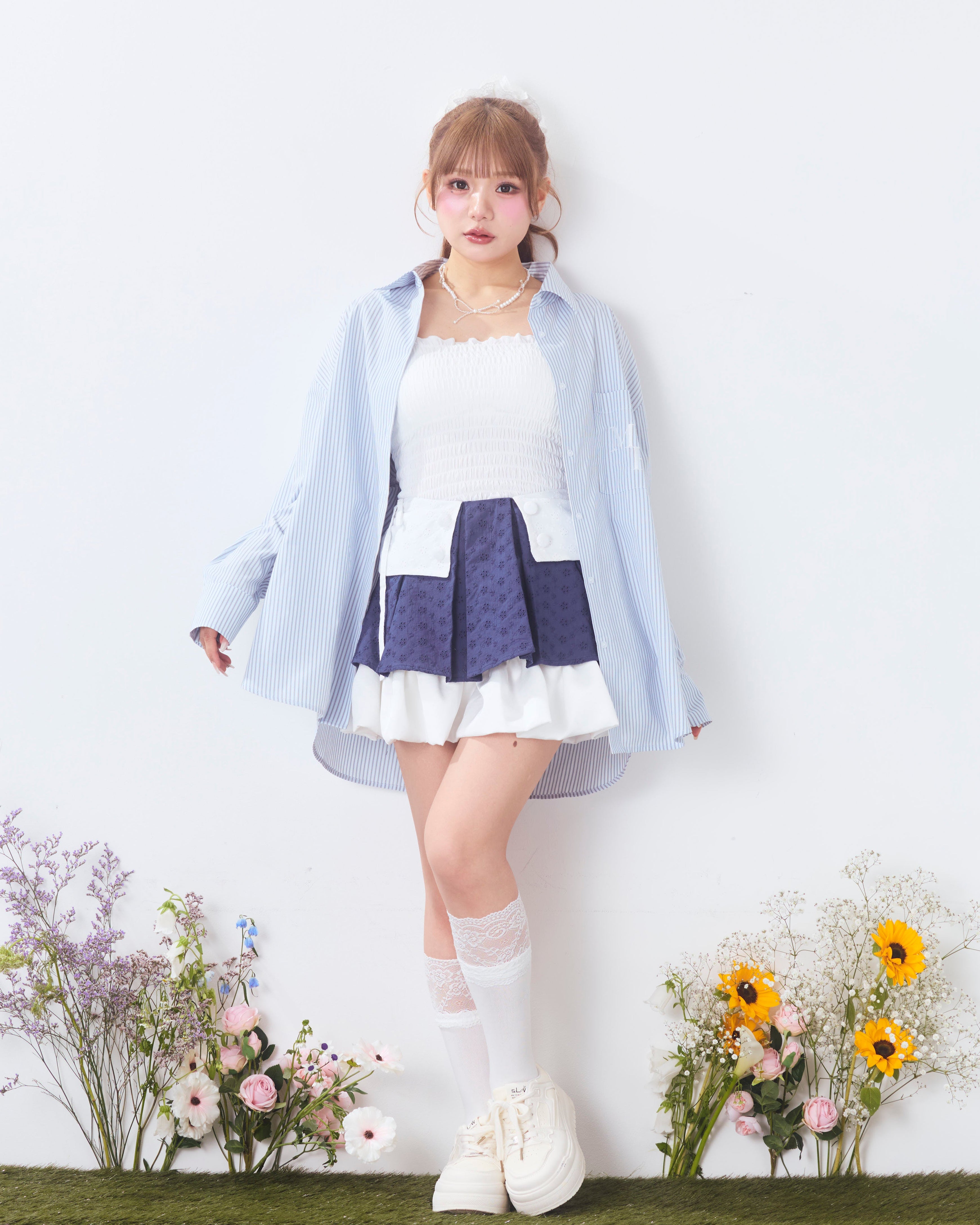 cotton balloon mini skirt