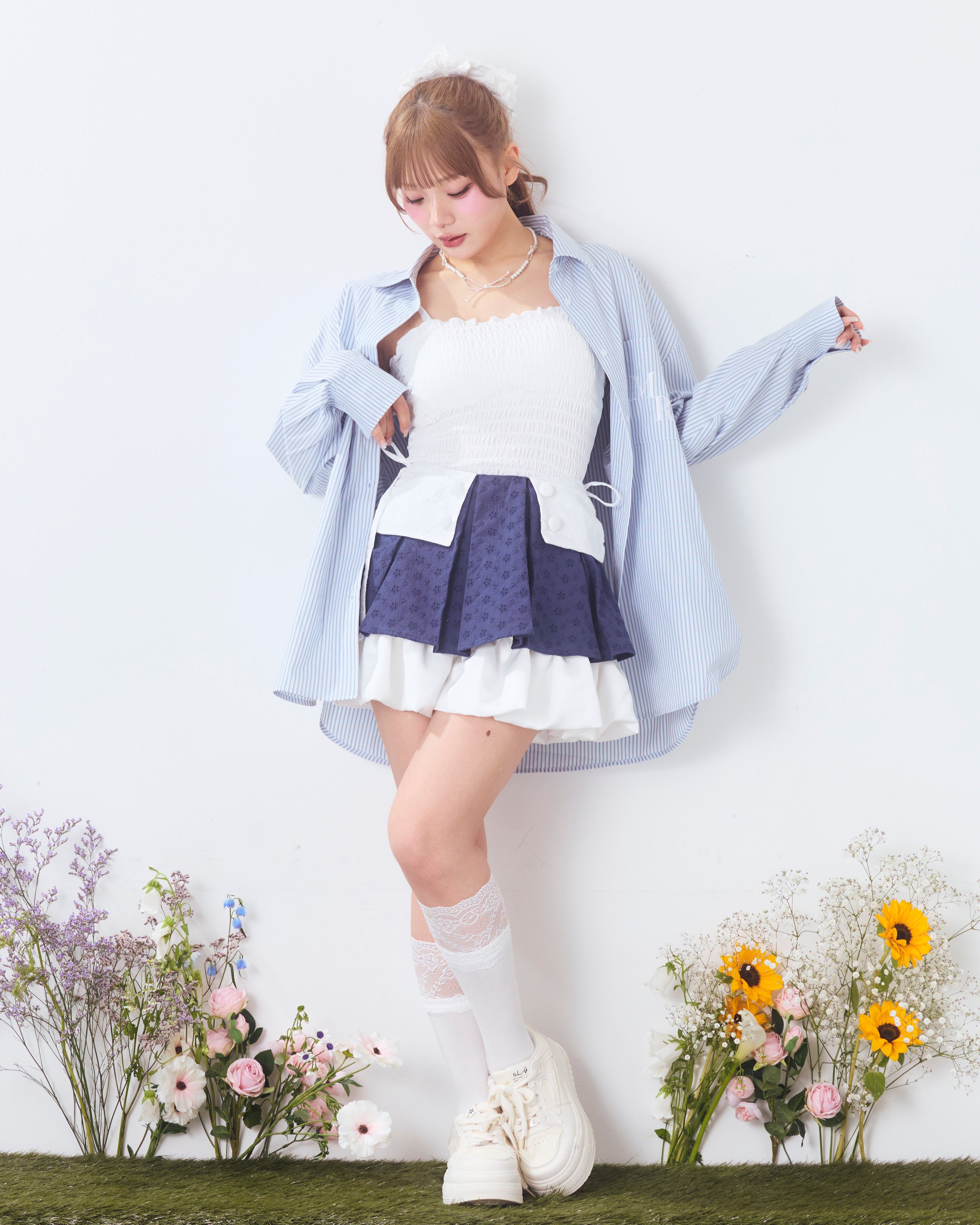 cotton balloon mini skirt