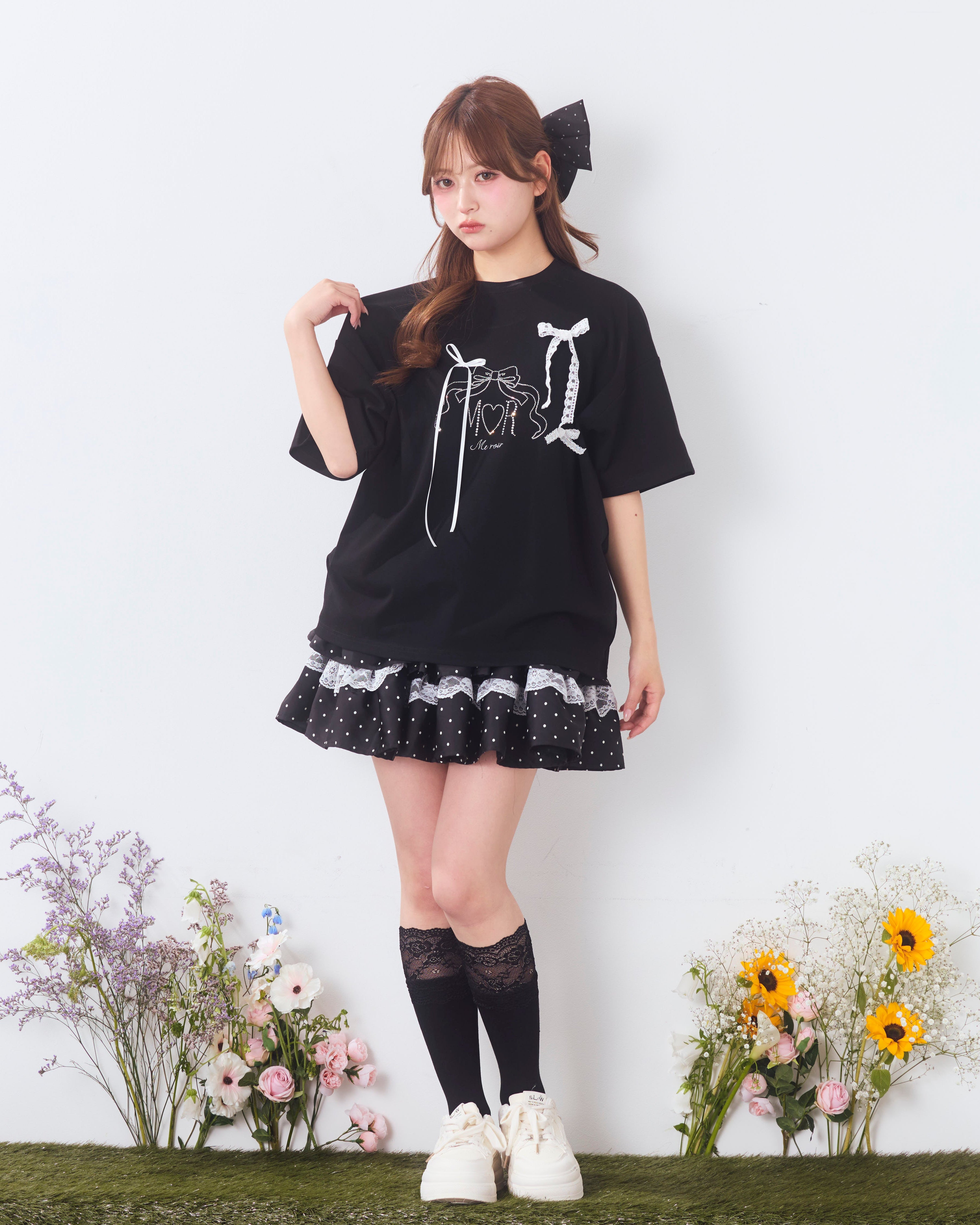 bijou logo ribbon tshirt