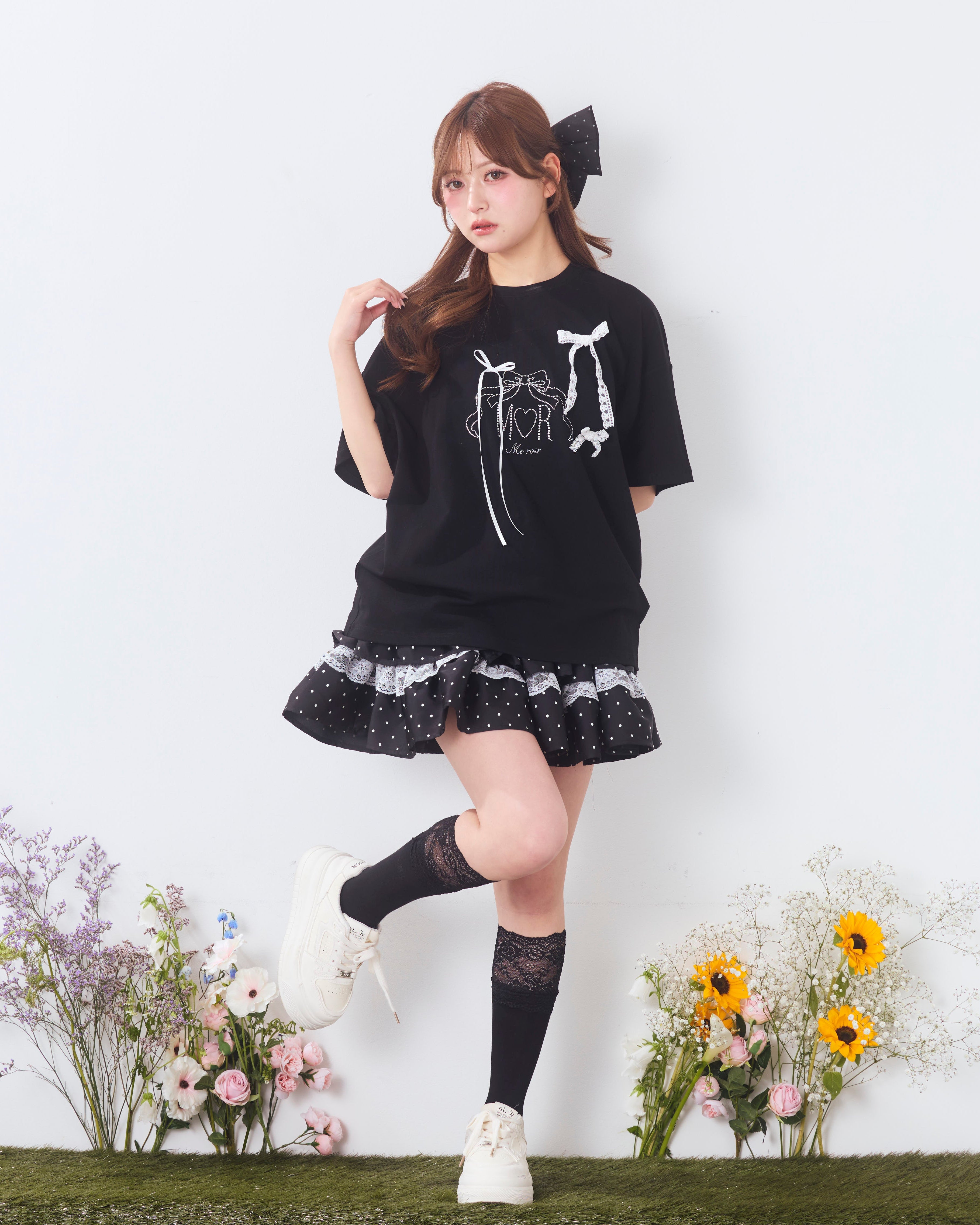 bijou logo ribbon tshirt