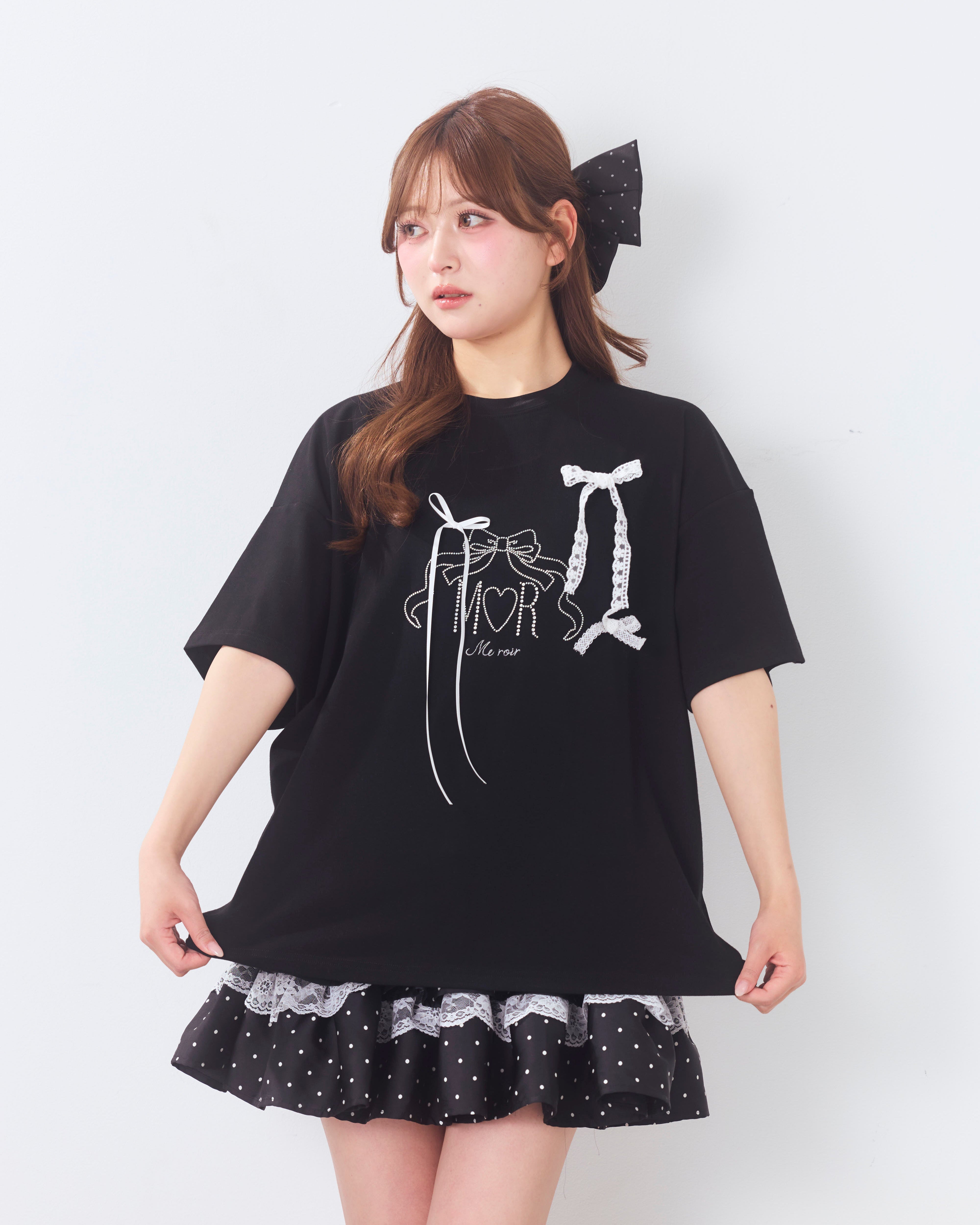 dot tierd mini skirt