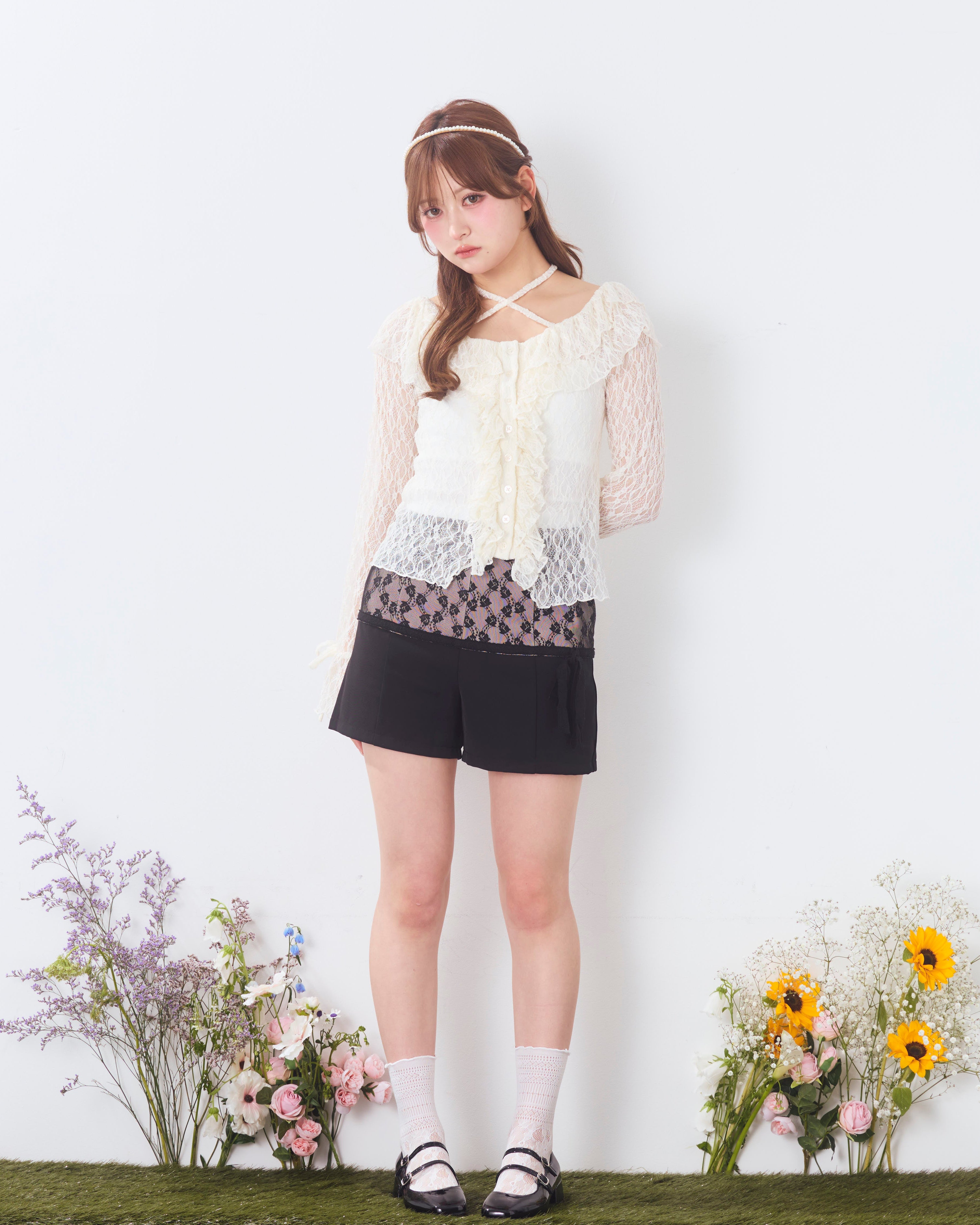 romantic frill lace cardigan