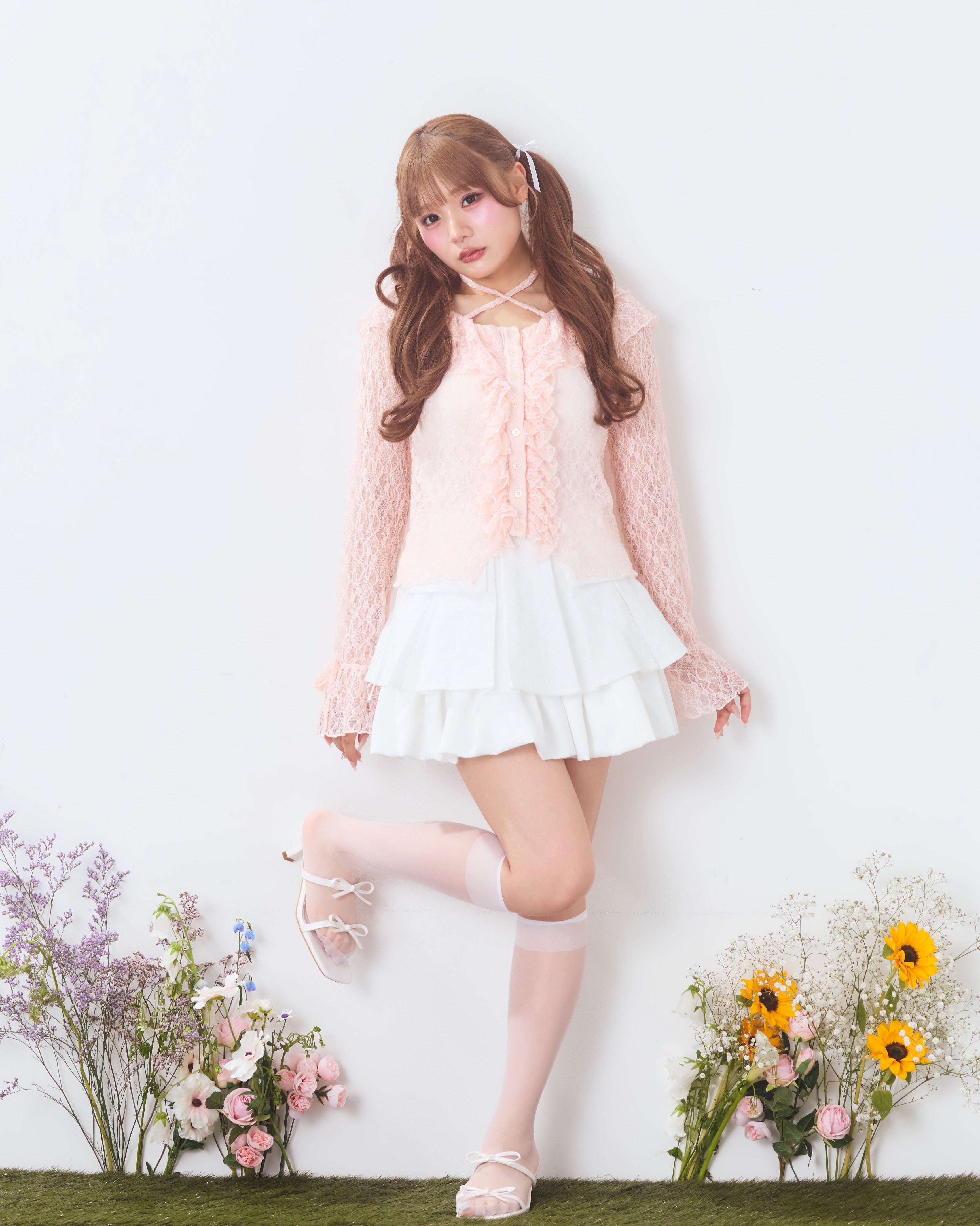 romantic frill lace cardigan