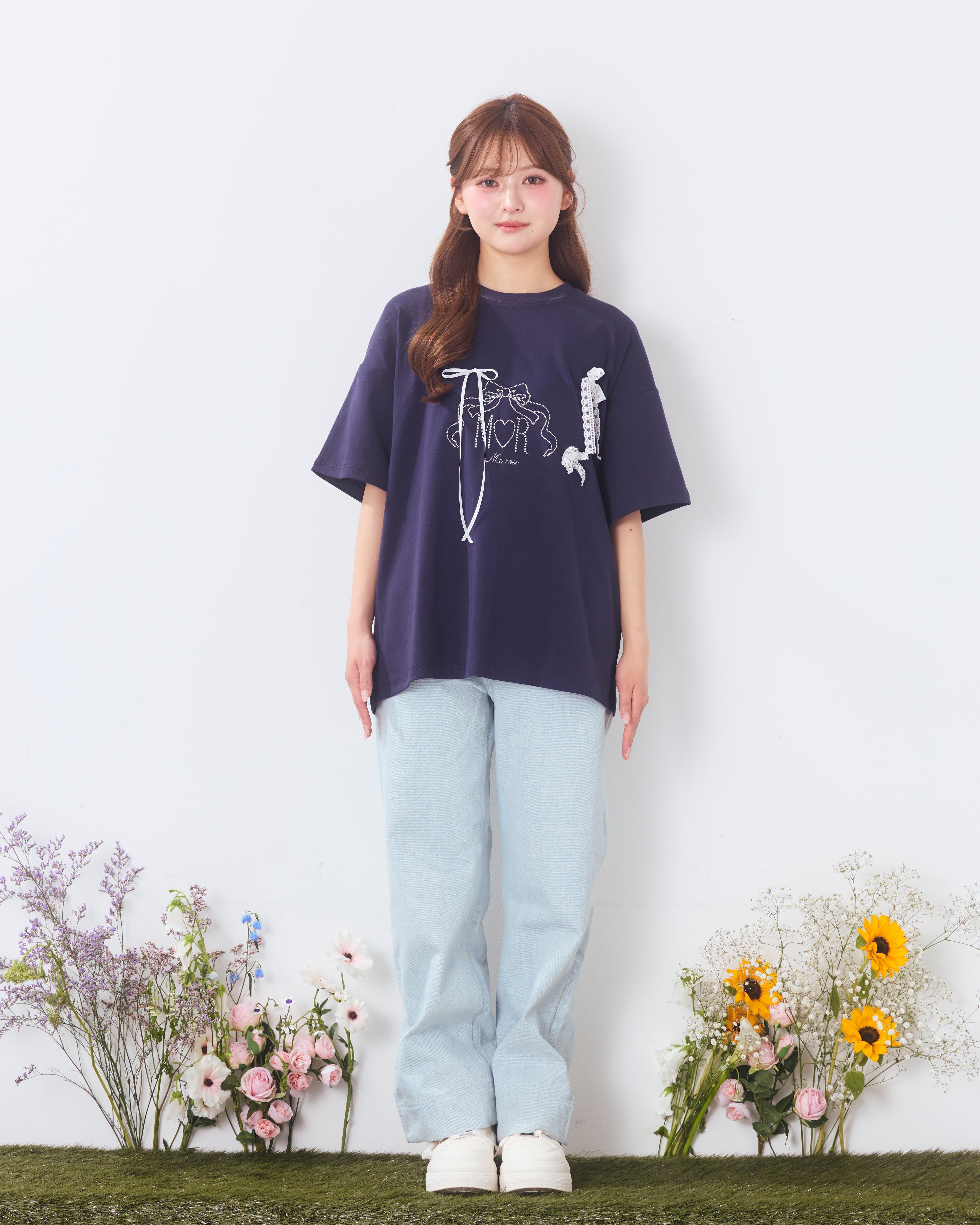 bijou logo ribbon tshirt