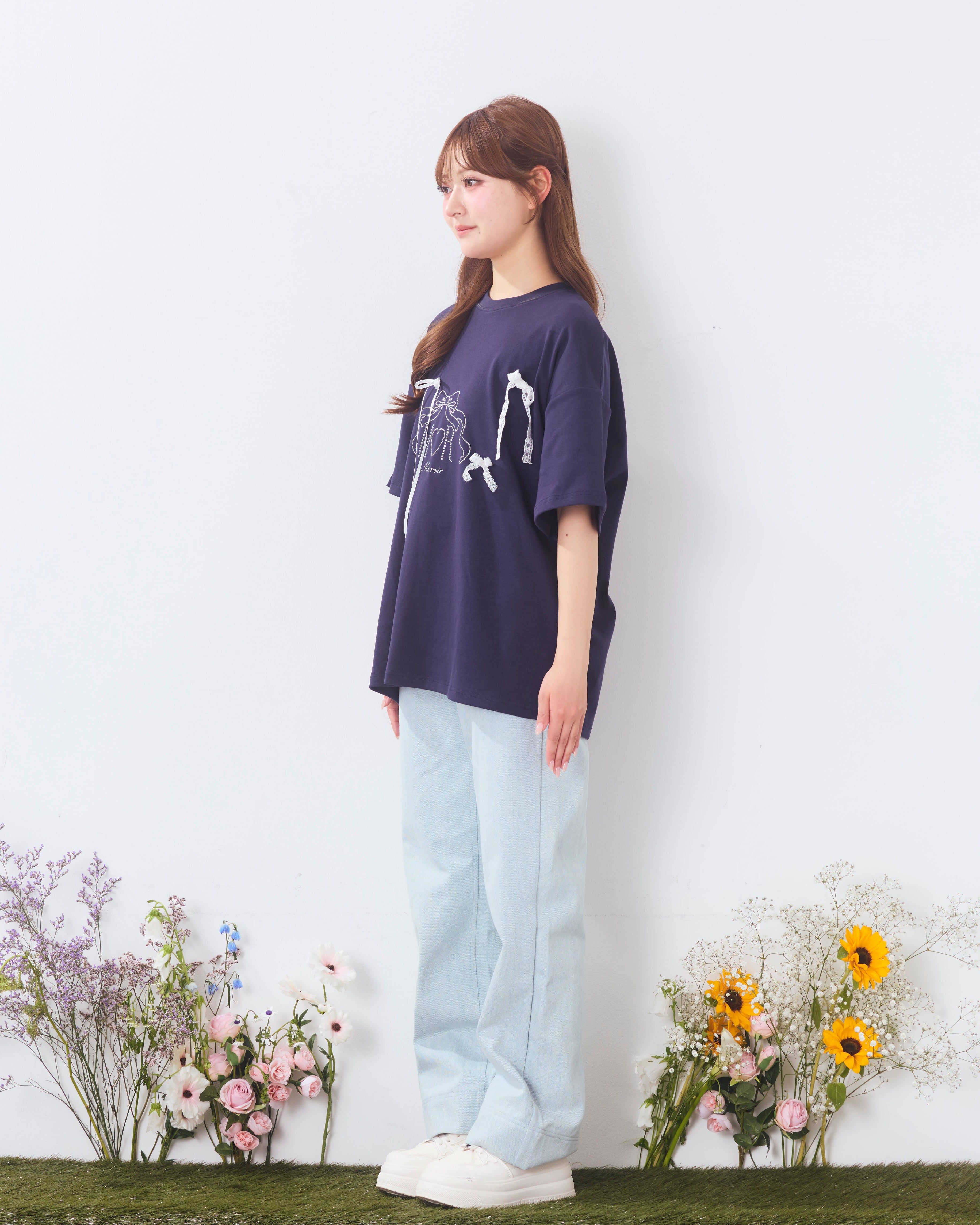 bijou logo ribbon tshirt