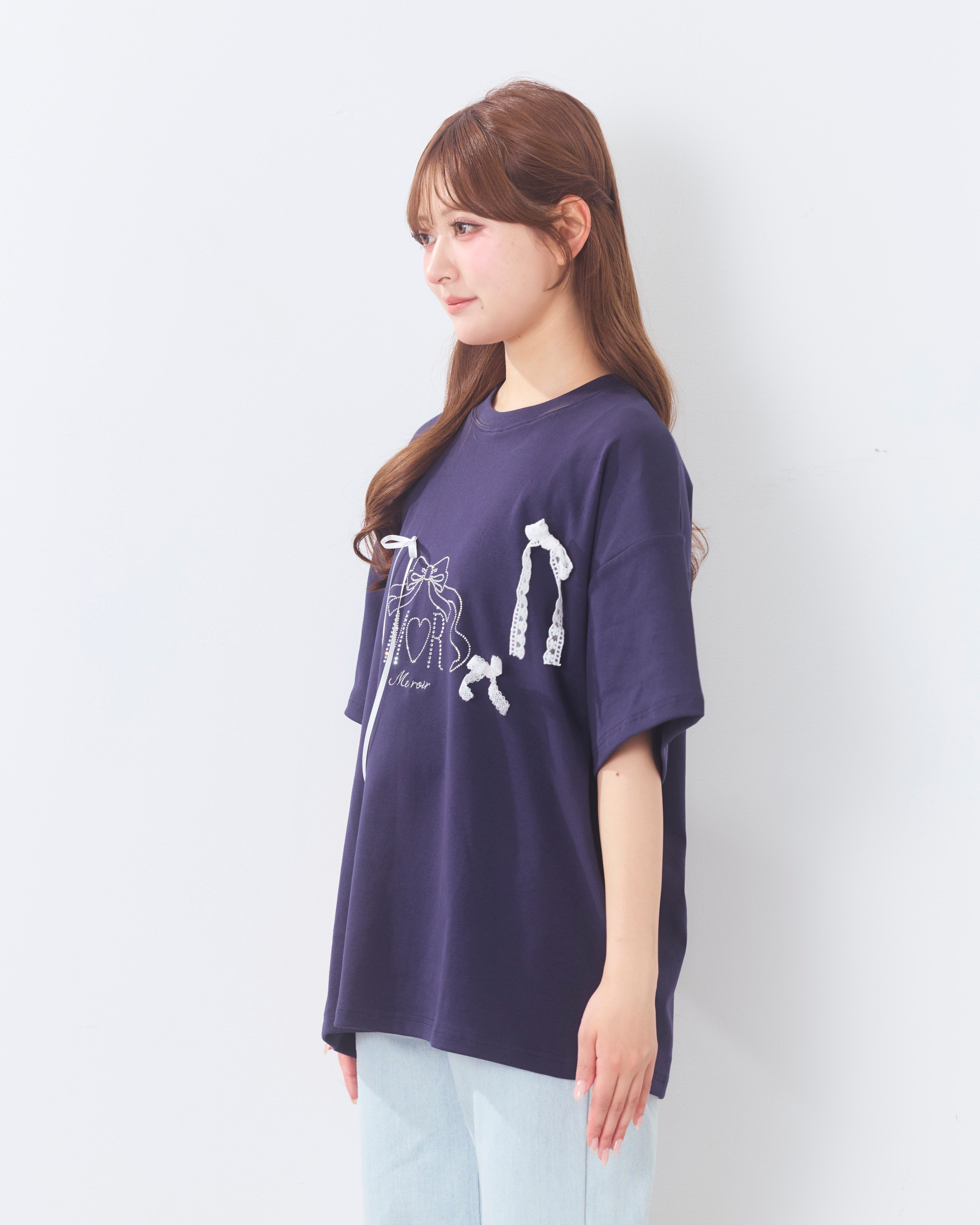 bijou logo ribbon tshirt