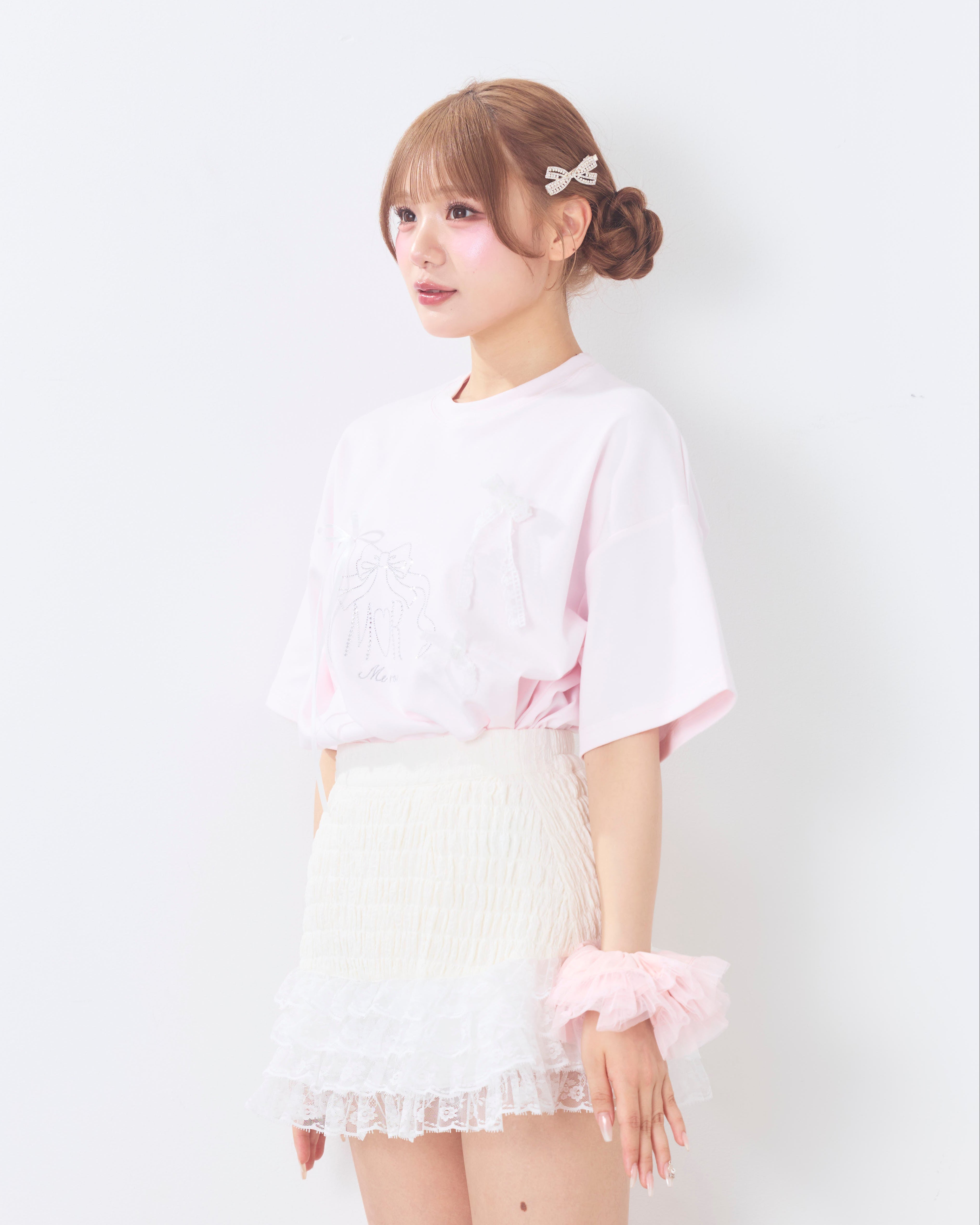 tiered shirred skirt pants